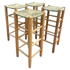 Charlotte Perriand Bauche Taburetes de bar de fresno 1948