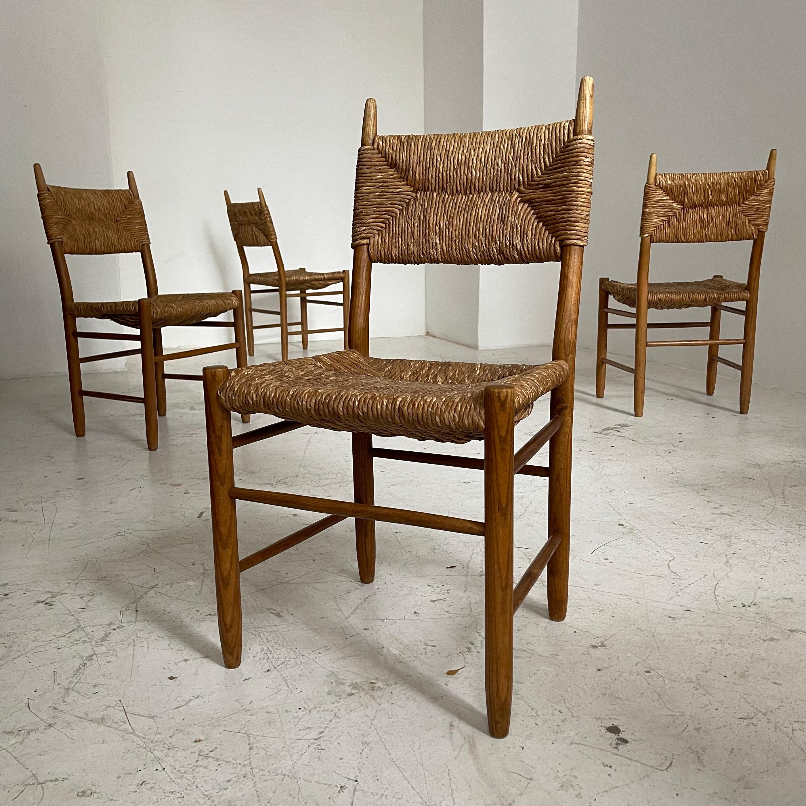 Charlotte Perriand Bauche No. 19 Chairs for BCB, Set of Four, France 1955 For Sale 7