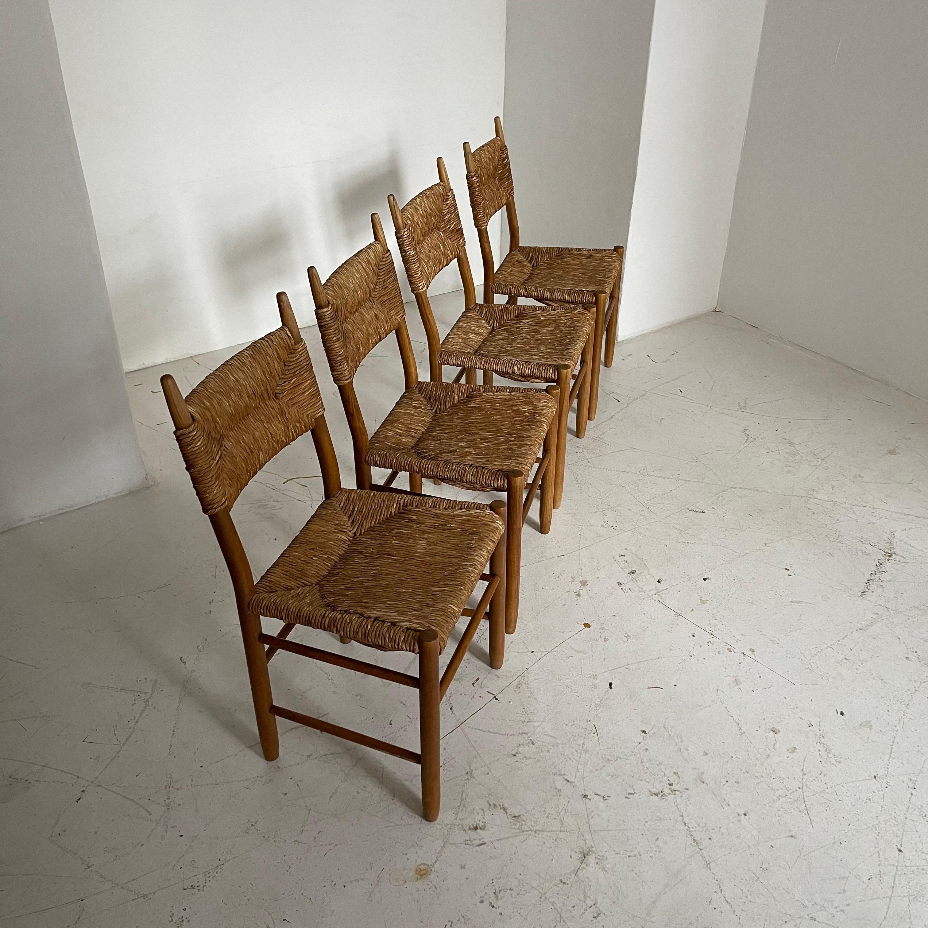 Mid-20th Century Charlotte Perriand Bauche No. 19 Chairs for BCB, Set of Four, France 1955 For Sale