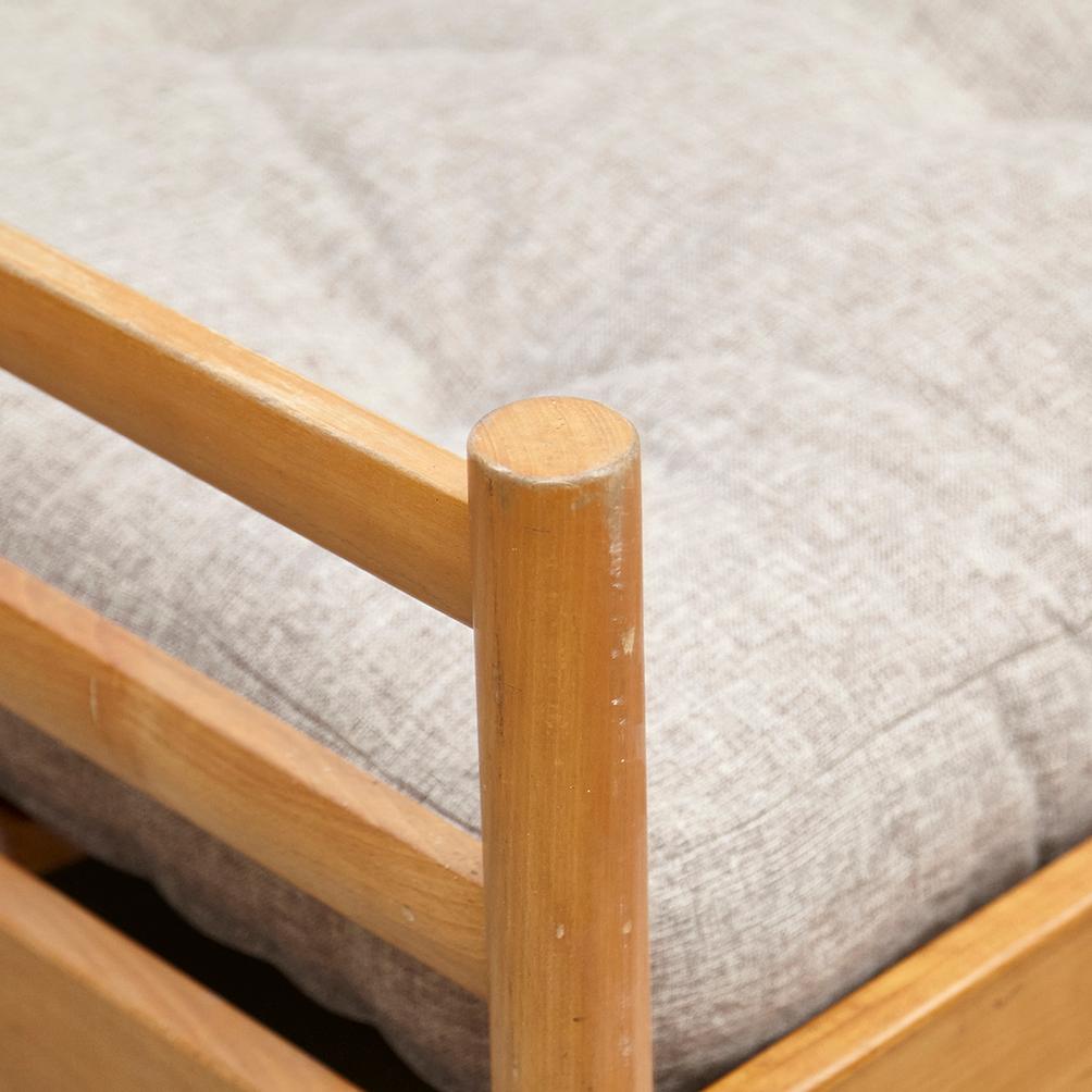 French Charlotte Perriand Bed for Meribel, circa 1950