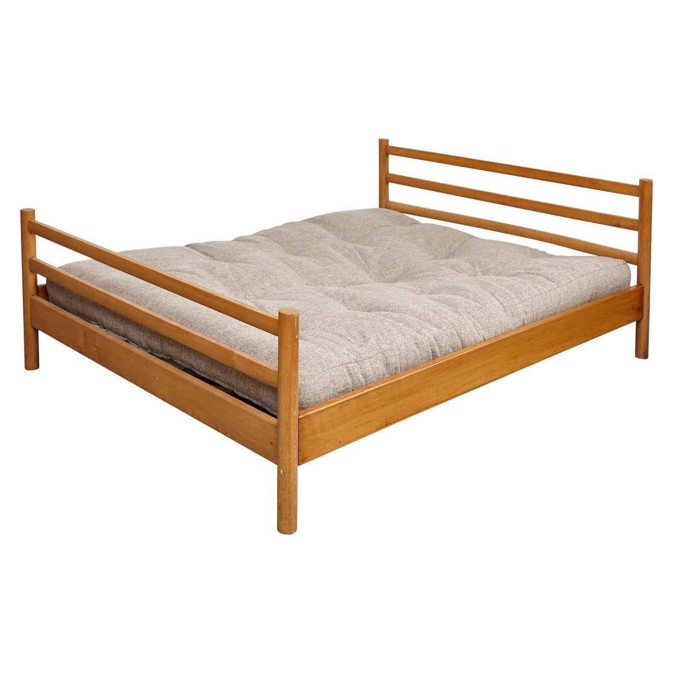 Wood Charlotte Perriand Bed for Meribel, circa 1950