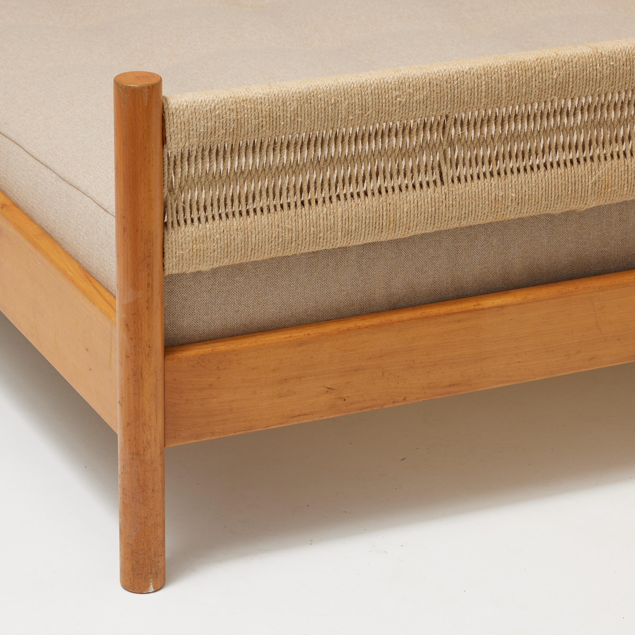 Rope Charlotte Perriand Bed for Meribel, circa 1950 For Sale