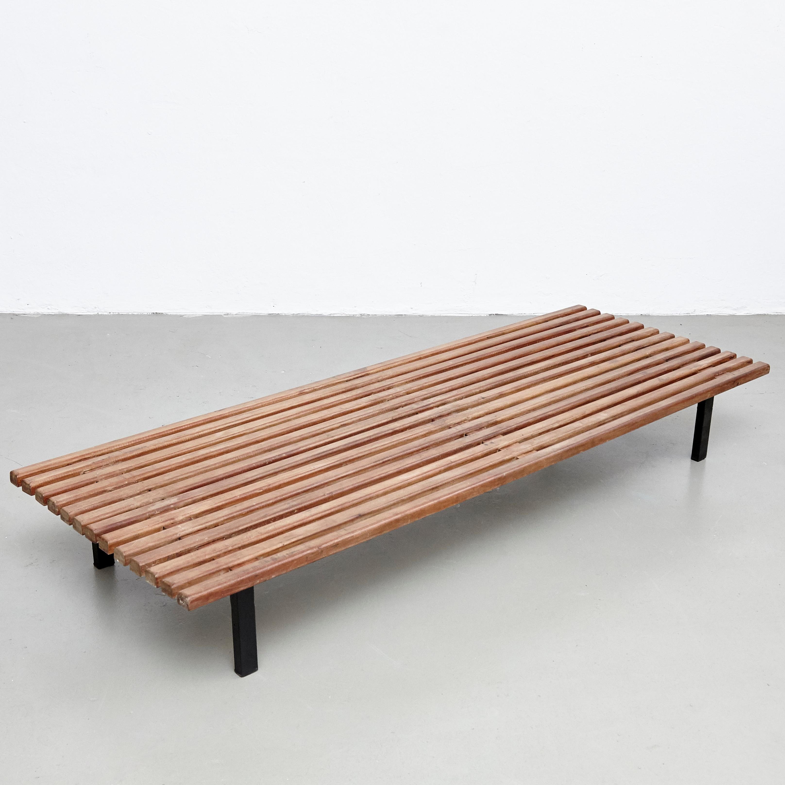 French Charlotte Perriand Bench for Cansado, circa 1950