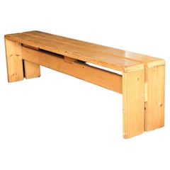 Used Charlotte Perriand bench from Les Arcs, circa 1960 
