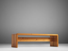 Charlotte Perriand Bench or Side Table in Solid Pine