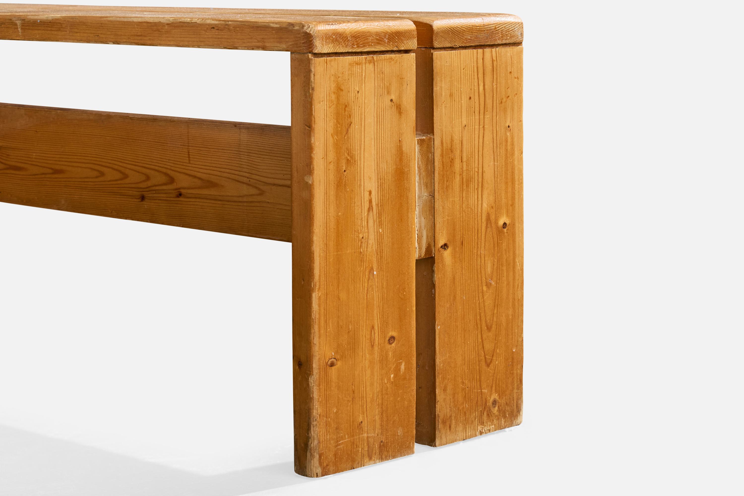 Charlotte Perriand, banc, pin, France, années 1960 en vente 2