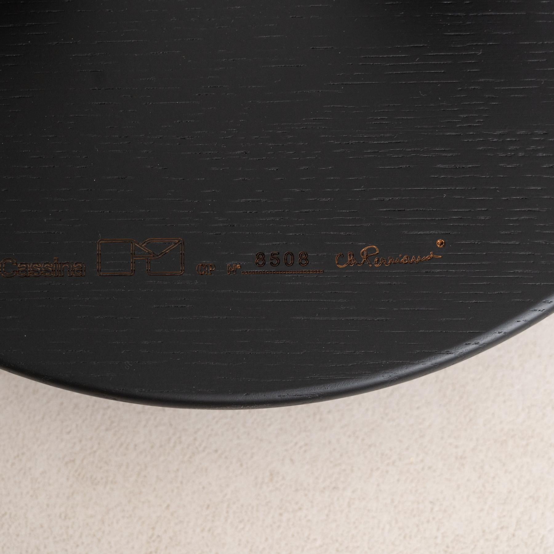 Charlotte Perriand Tabouret en bois noir de Berger pour Cassina en vente 2