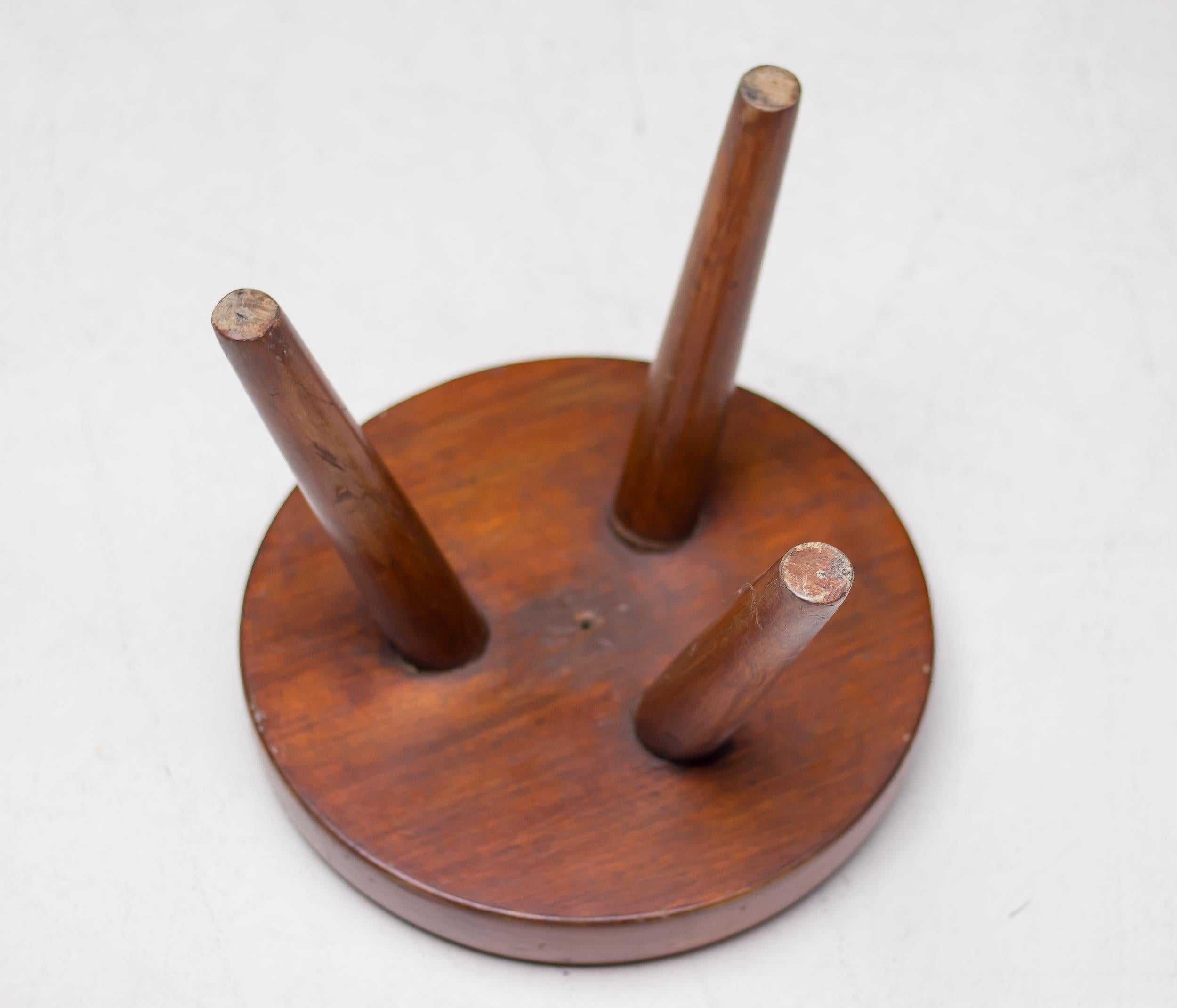 Stained Charlotte Perriand Berger Stool For Sale