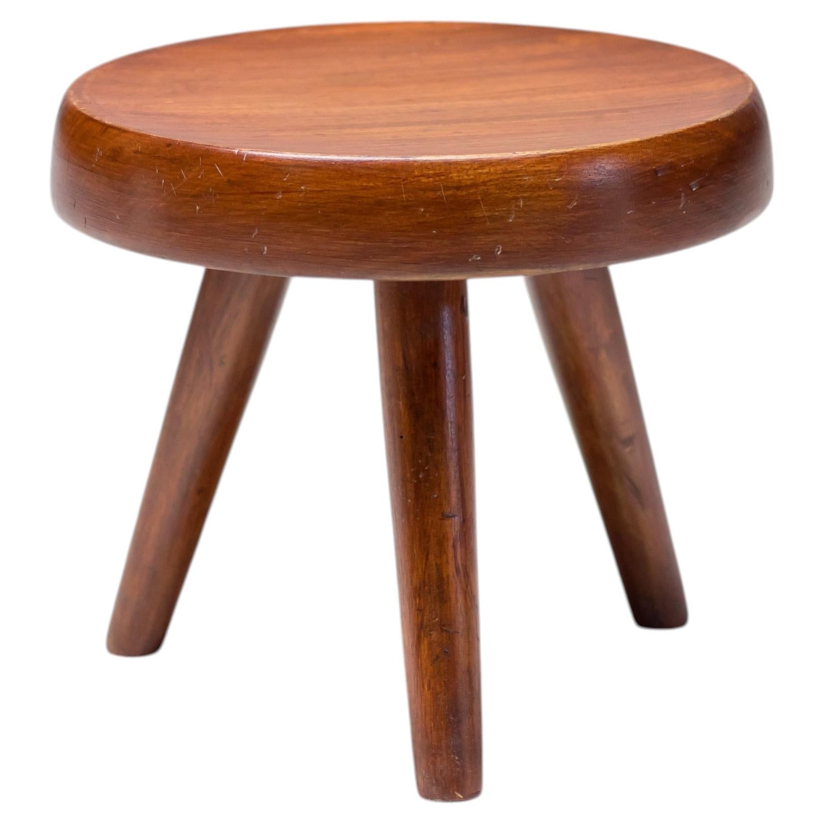 Charlotte Perriand High Berger Stool in Mahogany, From Home of