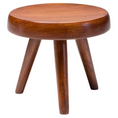 Charlotte Perriand Berger Stool, Mahogany, Handcrafted, Circa 1960