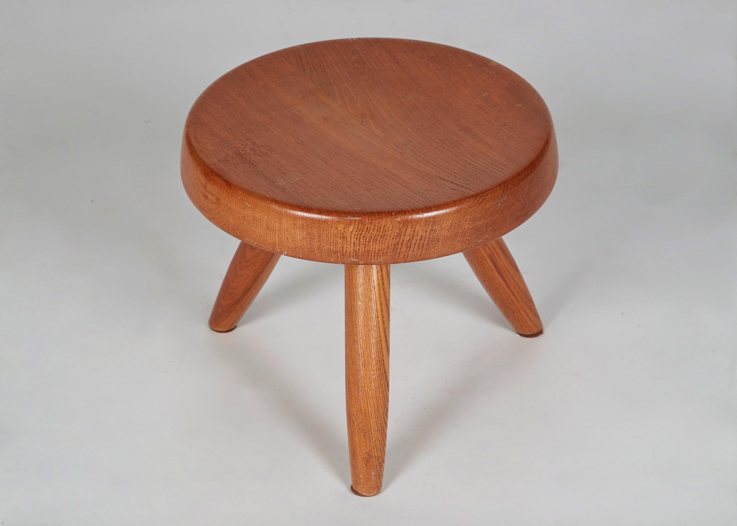 Mid-Century Modern Charlotte Perriand, Berger Stool, Wood, France, circa 1953