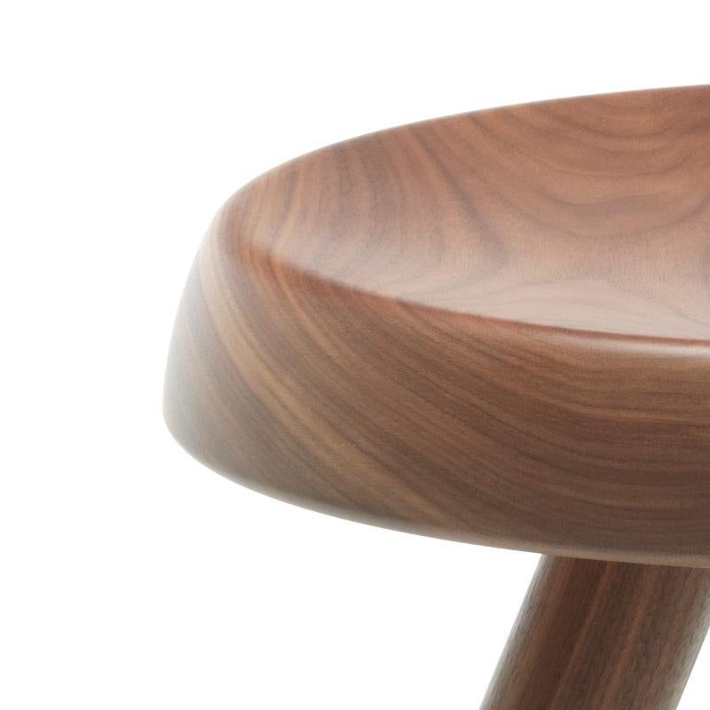 Mid-Century Modern Charlotte Perriand Berger Wood Stool by Cassina For Sale