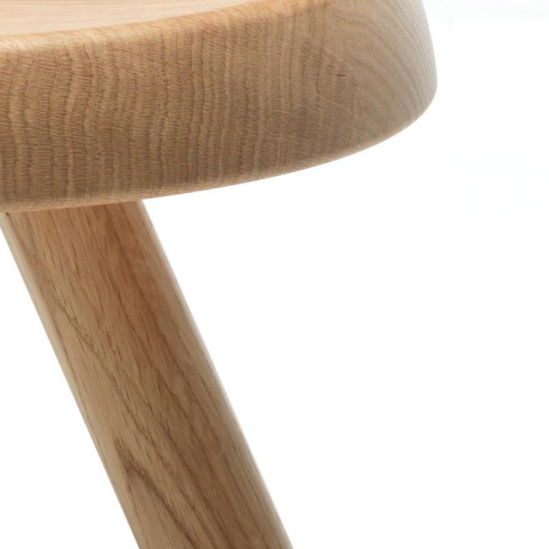 Contemporary Charlotte Perriand Berger Wood Stool by Cassina For Sale