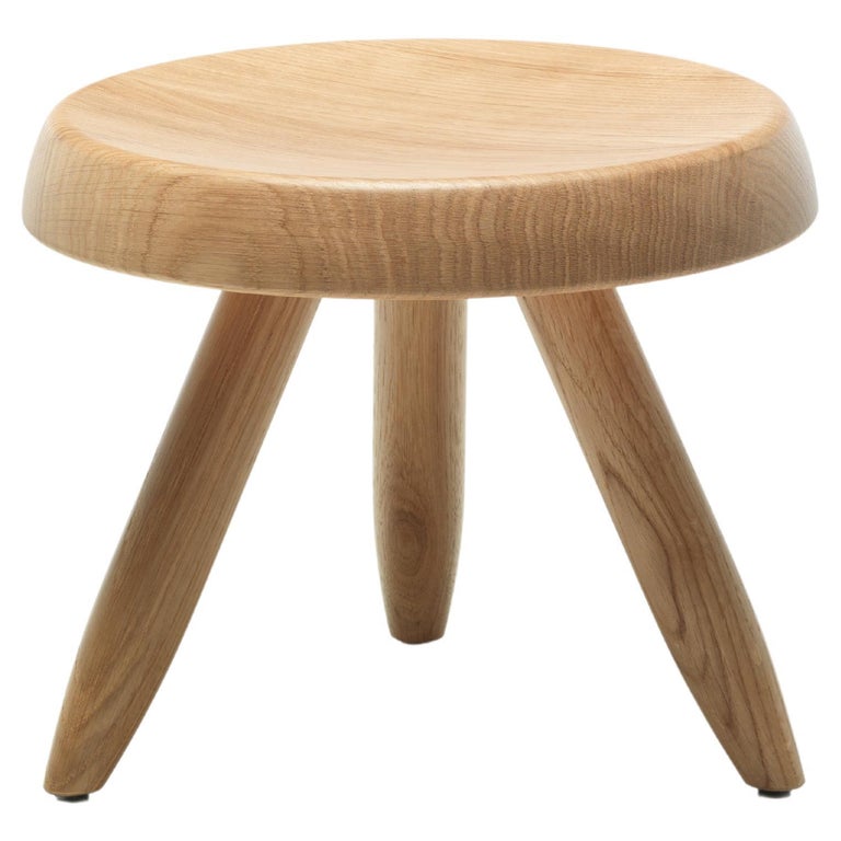 Charlotte Perriand Berger Wood Stool by Cassina For Sale