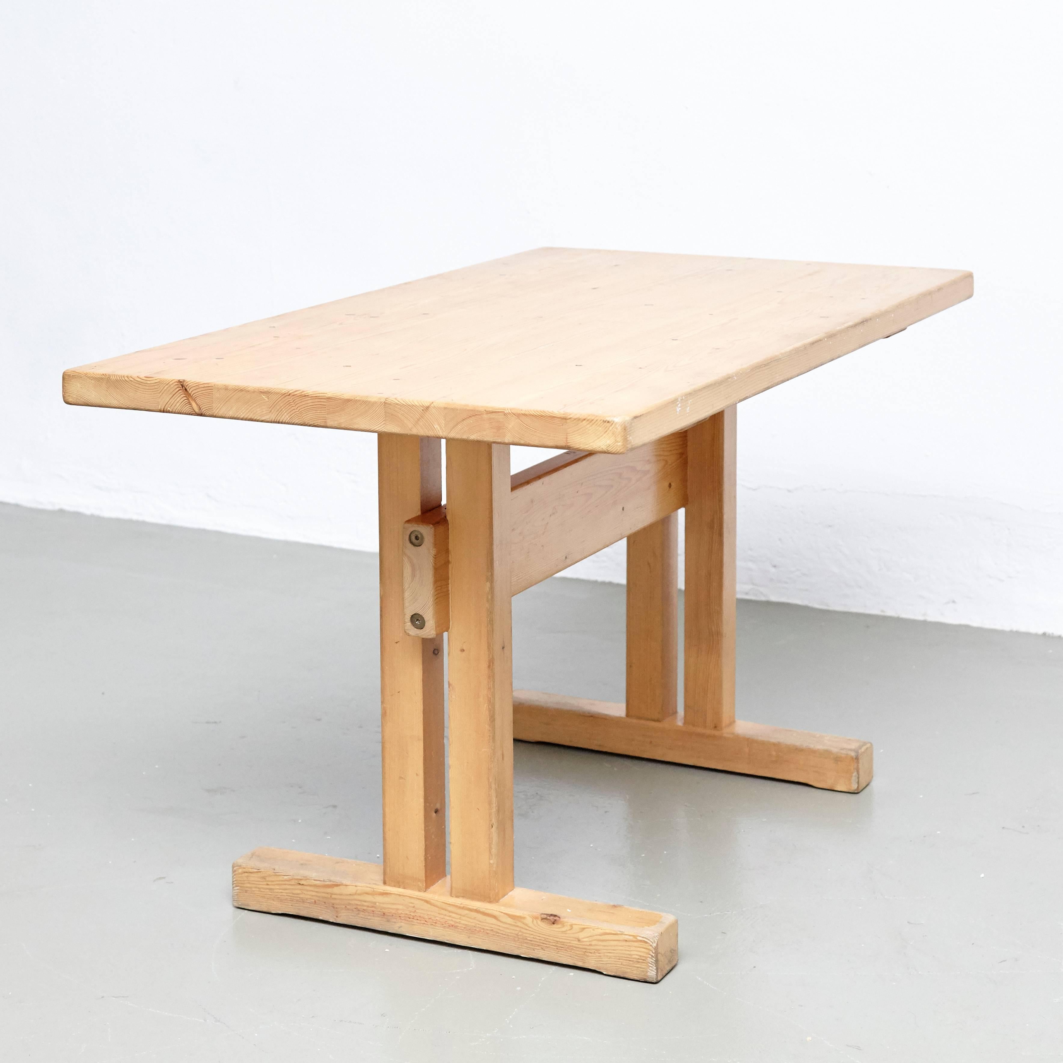 Charlotte Perriand Big Table and Two Benches for Les Arcs 9