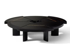 Charlotte Perriand Black Lacquered Wood and Marble Rio Table