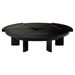 Charlotte Perriand Black Lacquered Wood and Marble Rio Table