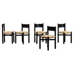 Charlotte Perriand  Sedie Meribel nere.