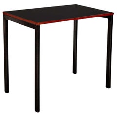 Consola de metal negro y fórmica Charlotte Perriand para Cite Cansado, circa 1950