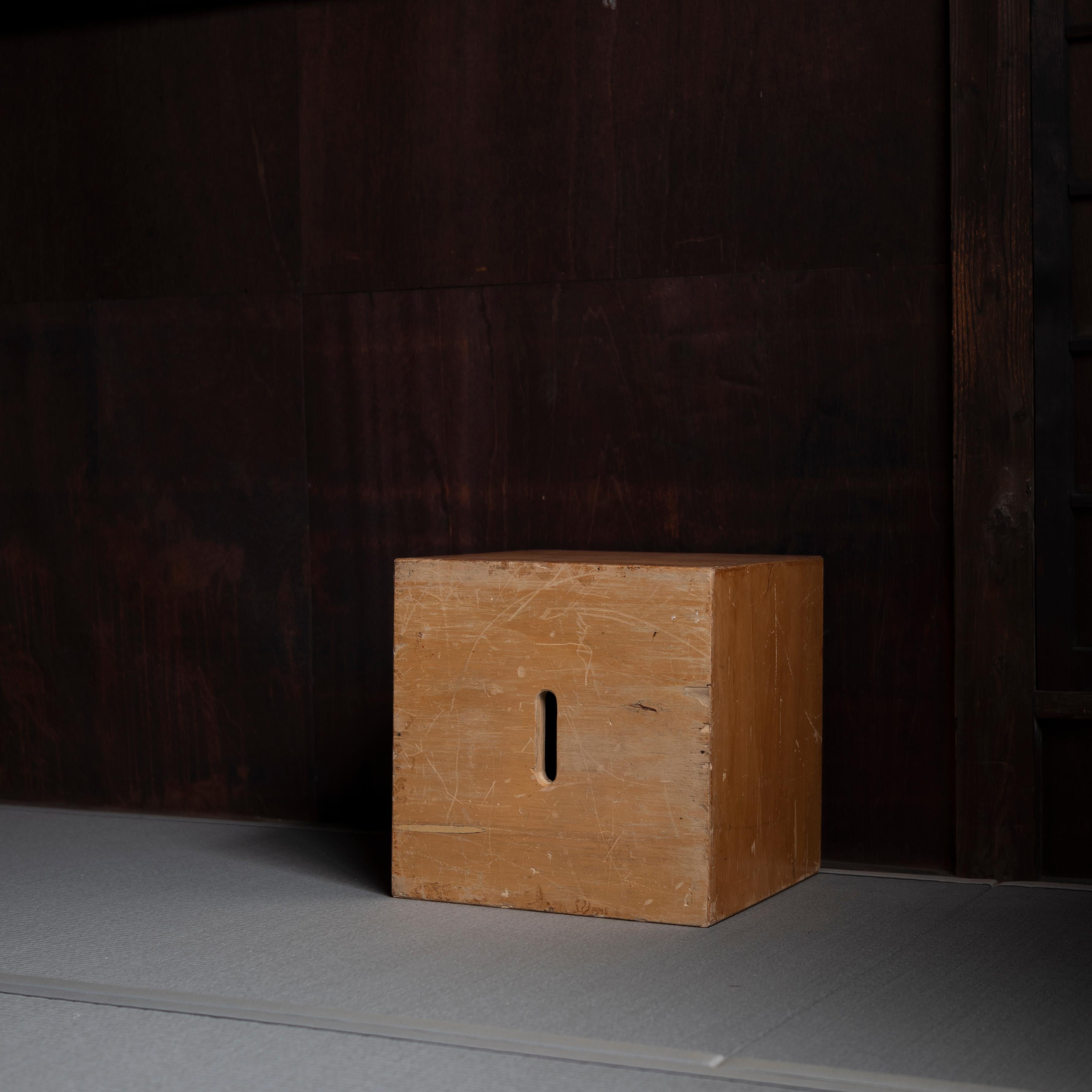 Pine Charlotte Perriand, Box Stool from Arcs 1600 Dans La Résidence “La Cascade”