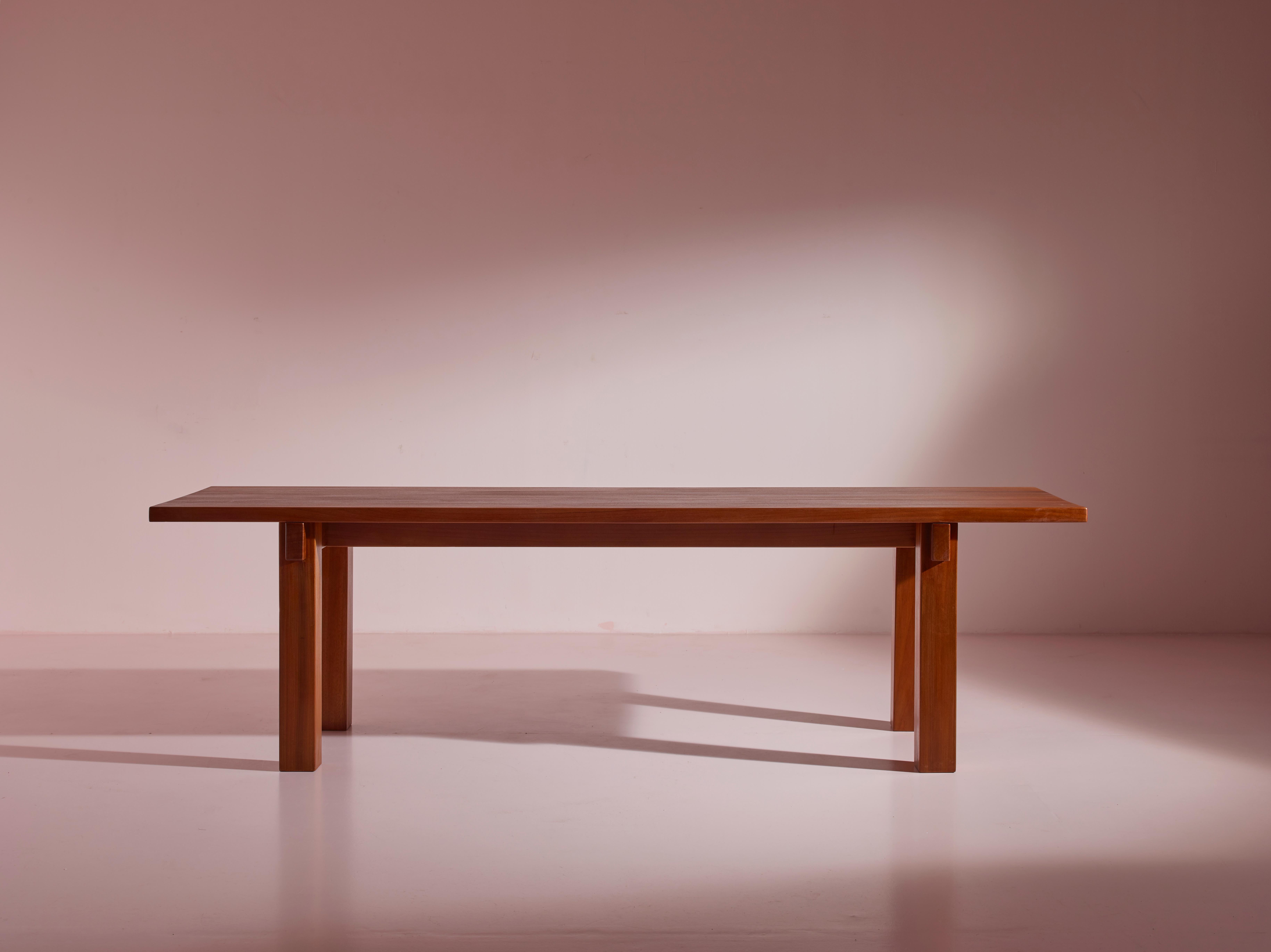 Charlotte Perriand Brasil, Esstisch, hergestellt von Sentou, Frankreich, 1970er Jahre (Ende des 20. Jahrhunderts)