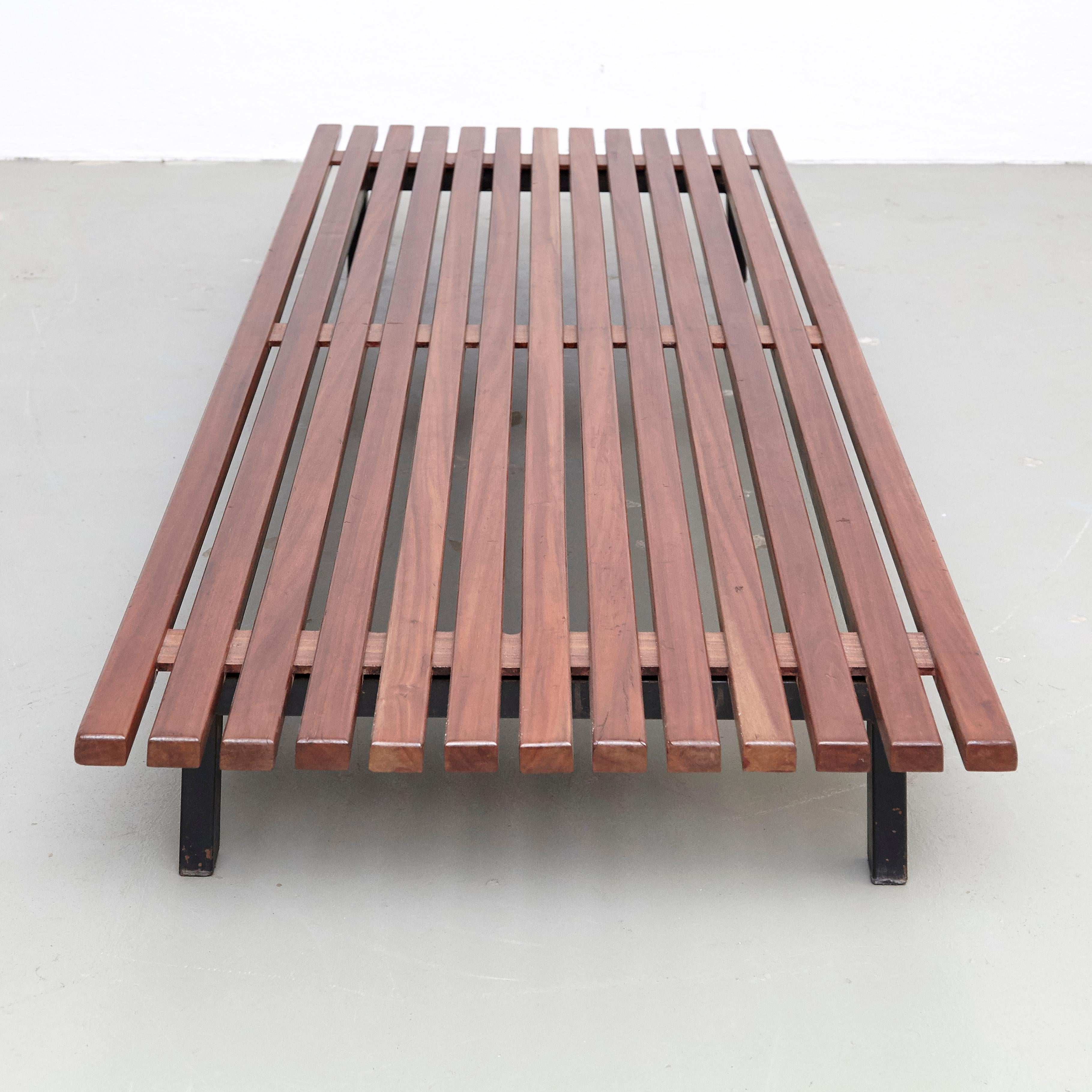 French Charlotte Perriand Mid Century Modern Cansado Bench, circa 1950