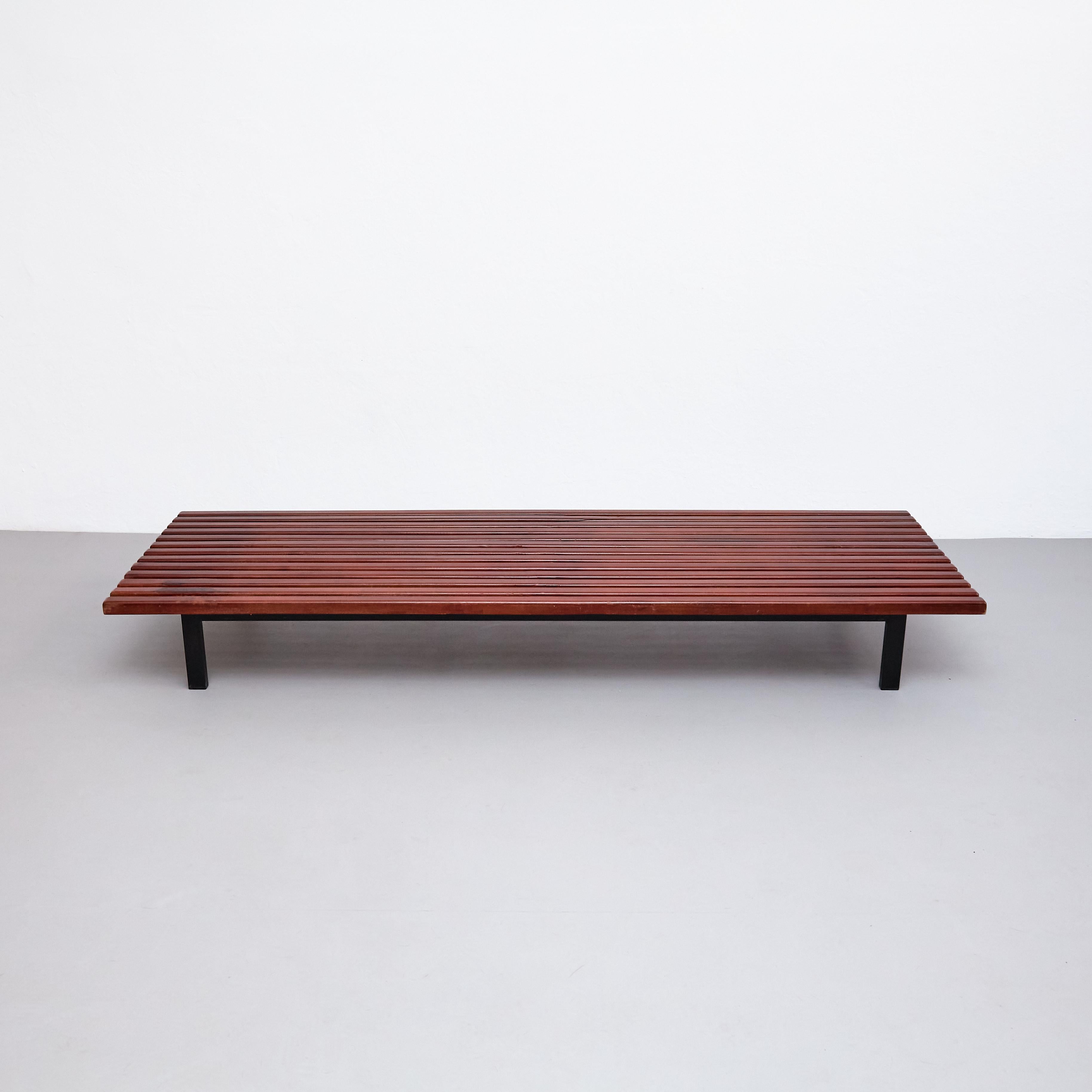 Metal Charlotte Perriand Cansado Bench, circa 1950 For Sale