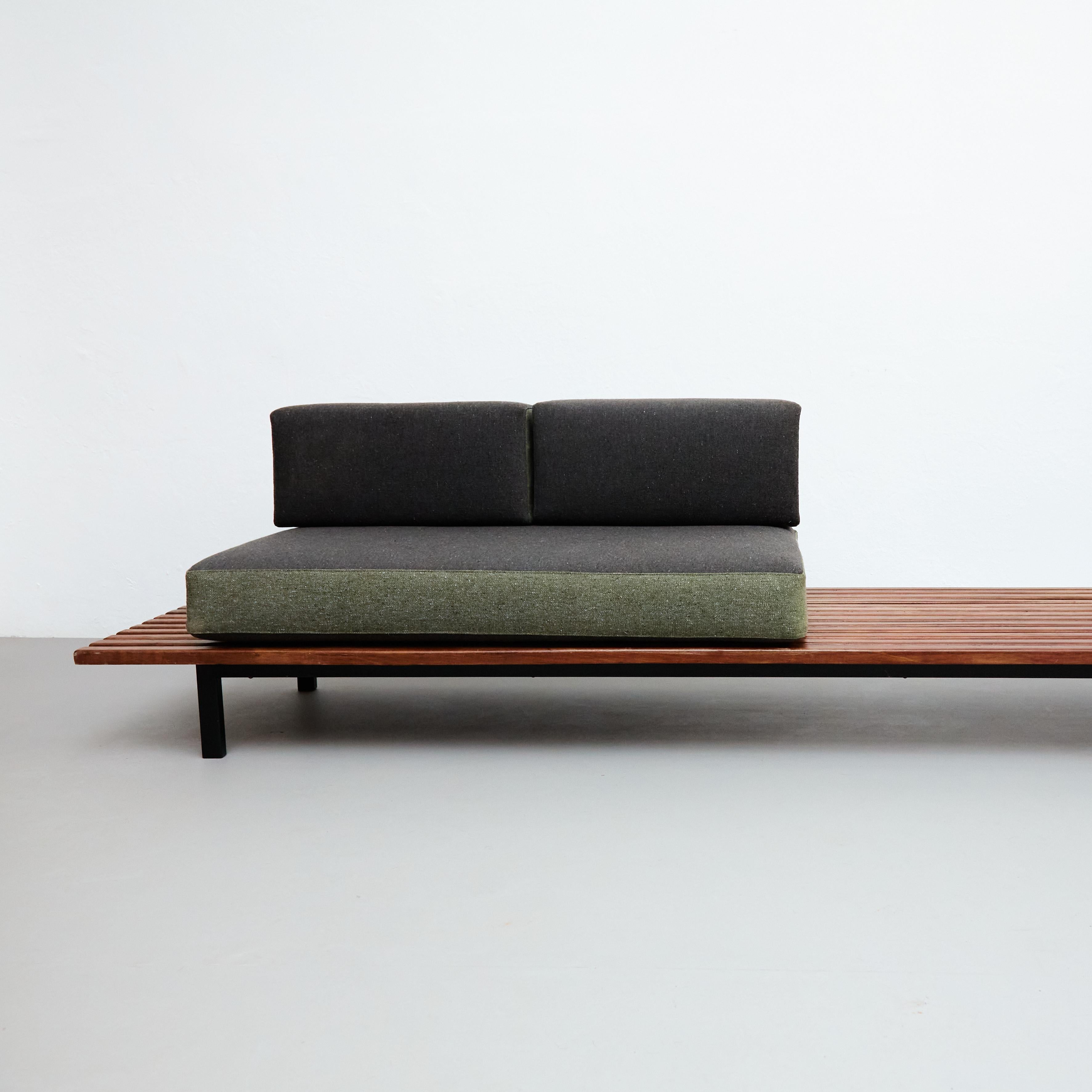 Fabric Charlotte Perriand Cansado Bench, circa 1950 For Sale