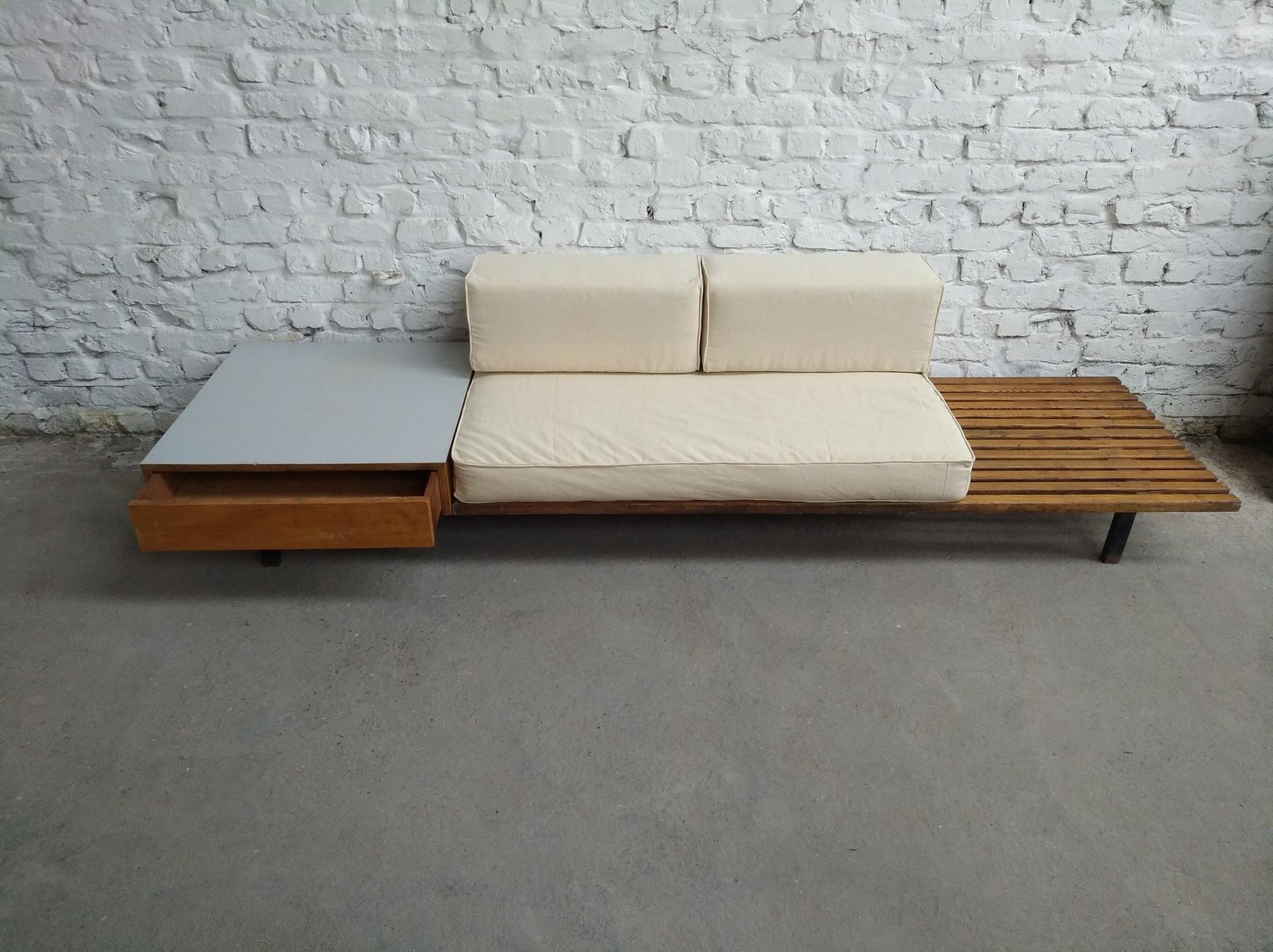 Charlotte Perriand Cansado bench daybed Steph Simon France 1959 For Sale 2
