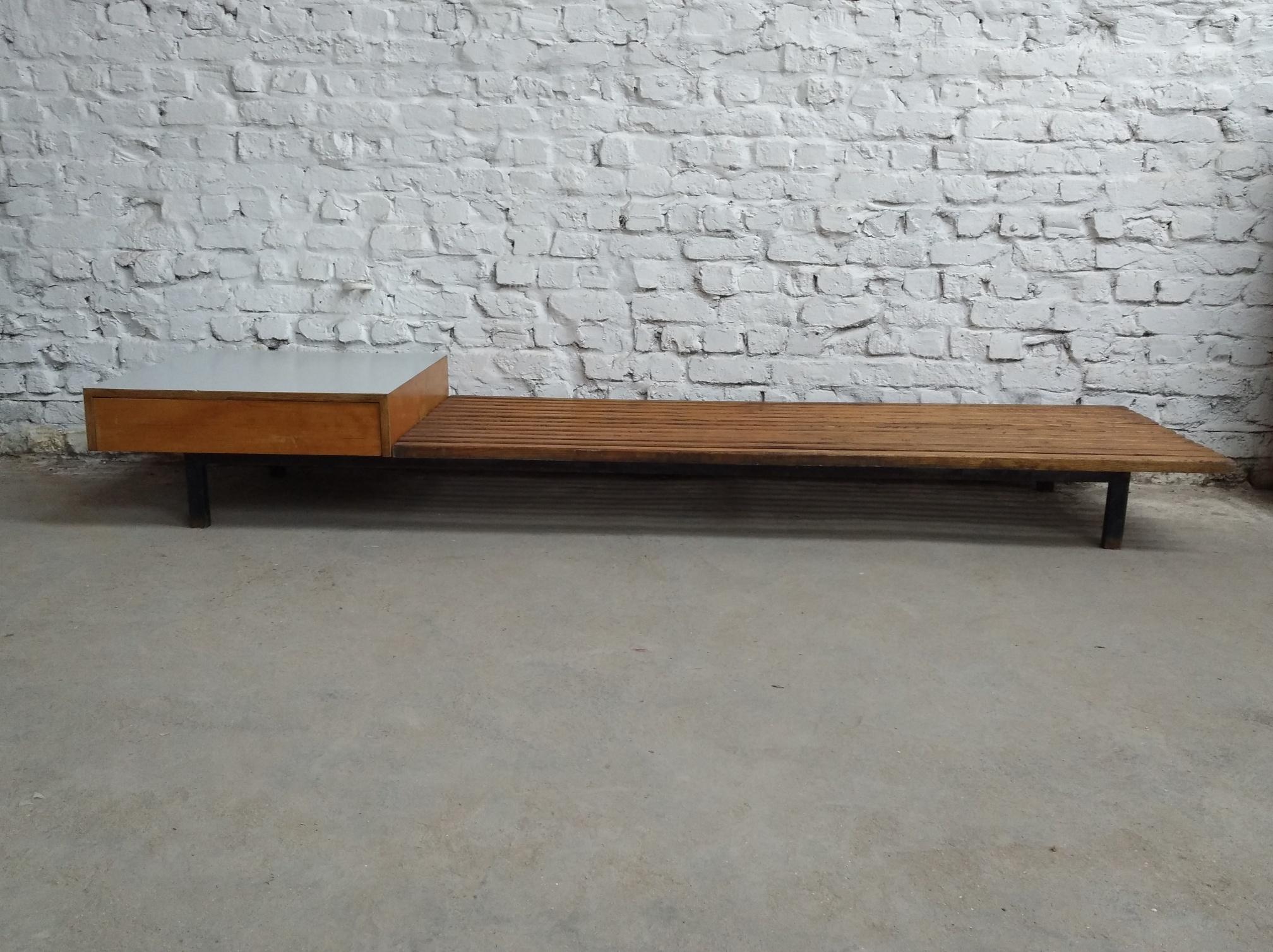 Charlotte Perriand Cansado bench daybed Steph Simon France 1959 For Sale 3