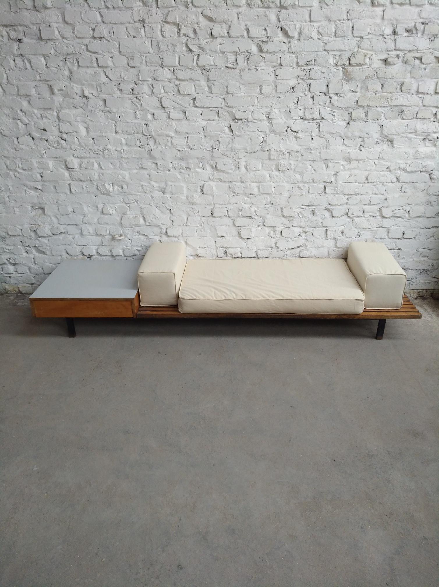 Charlotte Perriand Cansado bench daybed Steph Simon France 1959 For Sale 8