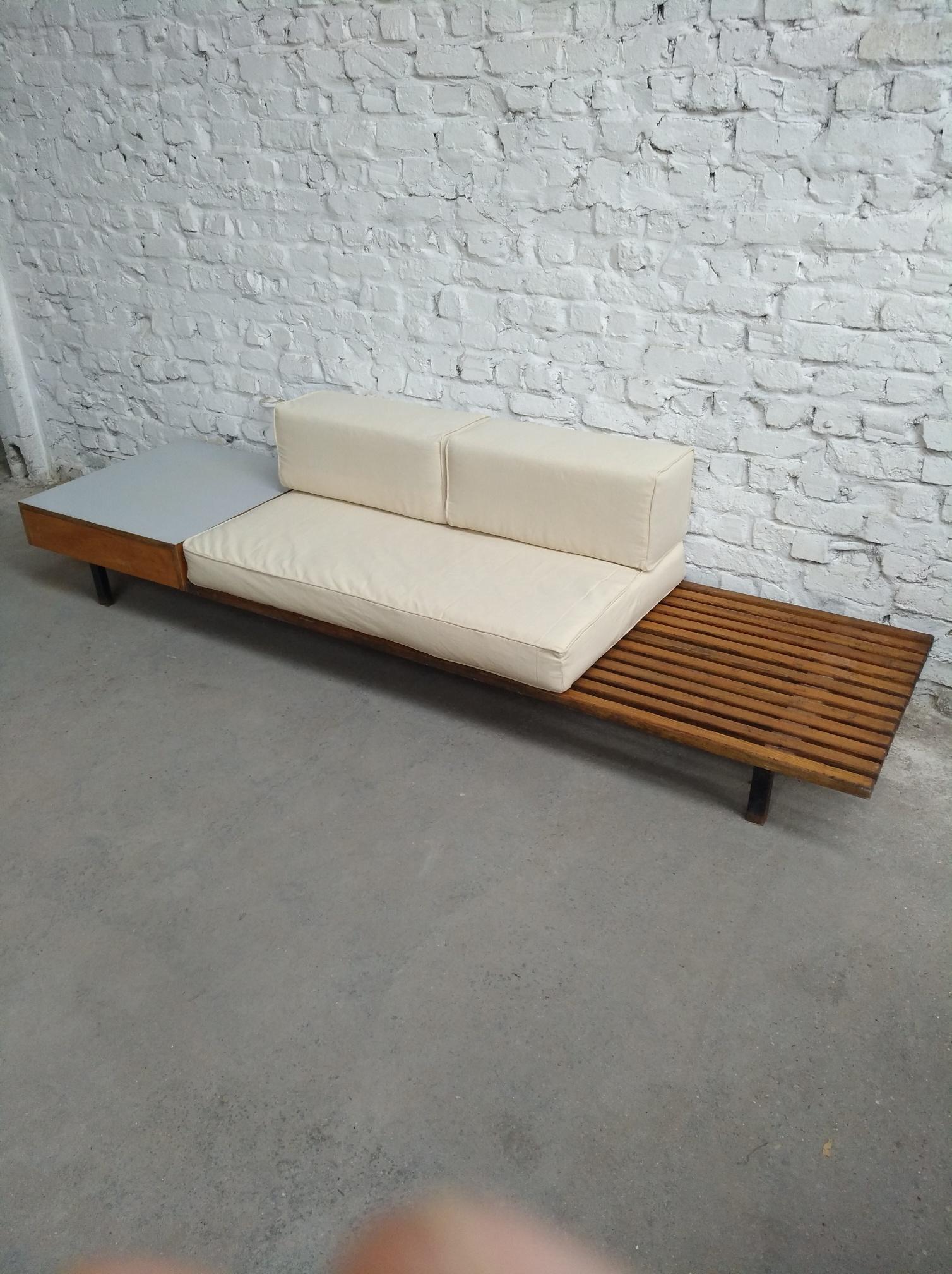 Modern Charlotte Perriand Cansado bench daybed Steph Simon France 1959 For Sale