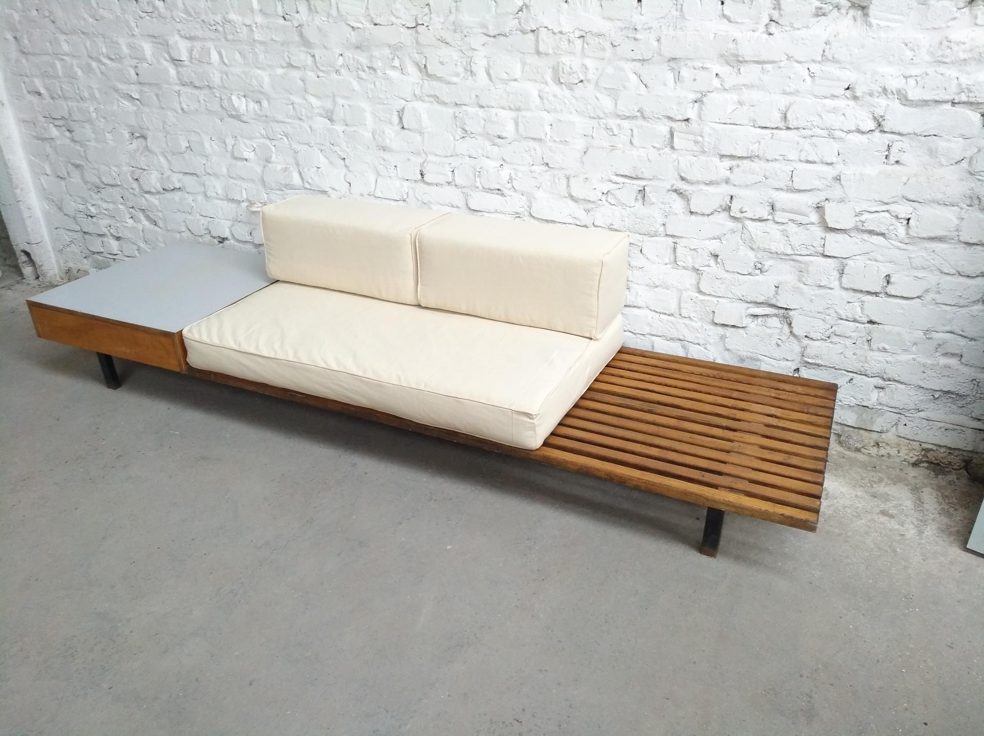 Charlotte Perriand Cansado bench daybed Steph Simon France 1959 For Sale 2