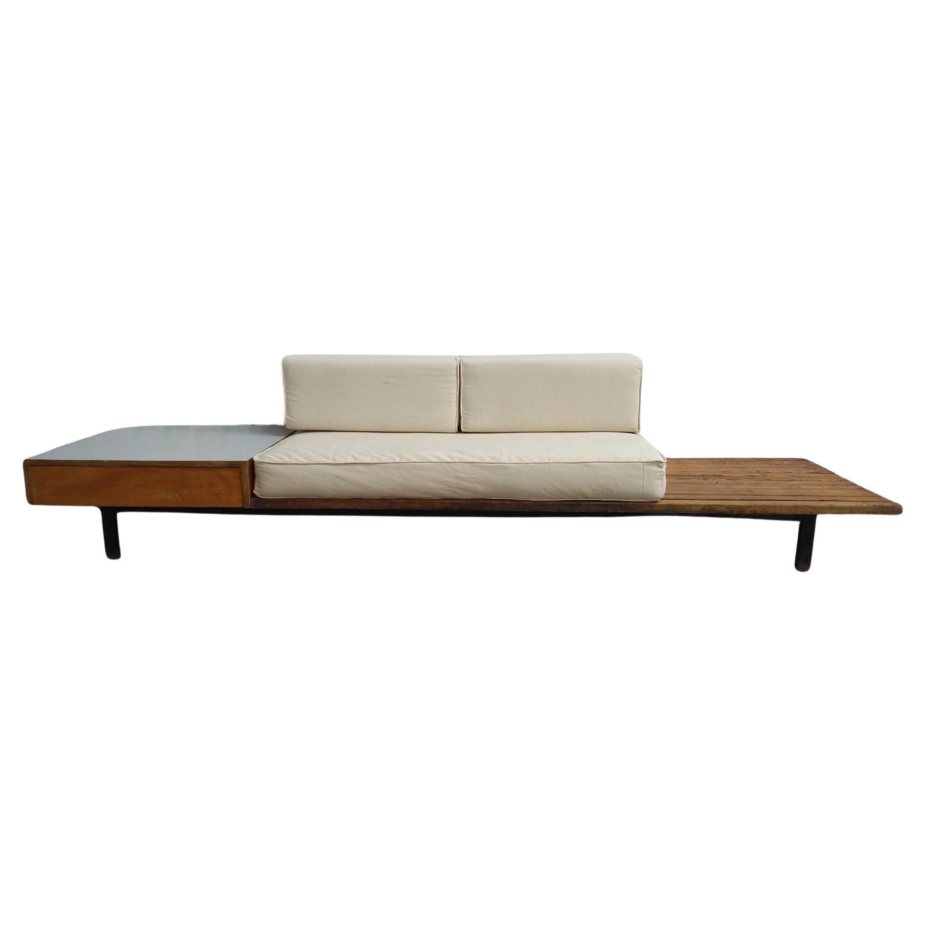 Charlotte Perriand Cansado bench daybed Steph Simon France 1959 For Sale