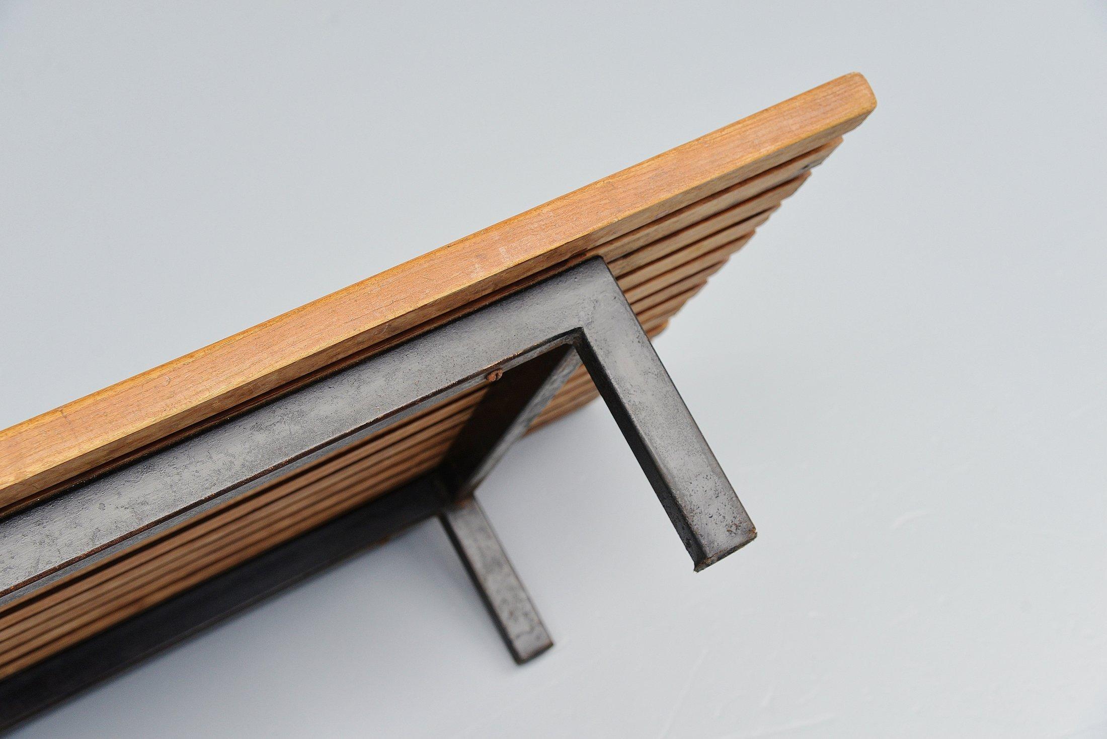 Metal Charlotte Perriand Cansado Bench, France, 1958