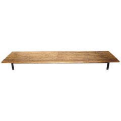 Banc Charlotte Perriand Cansado en bois de frêne fabriqué par Steph Simon