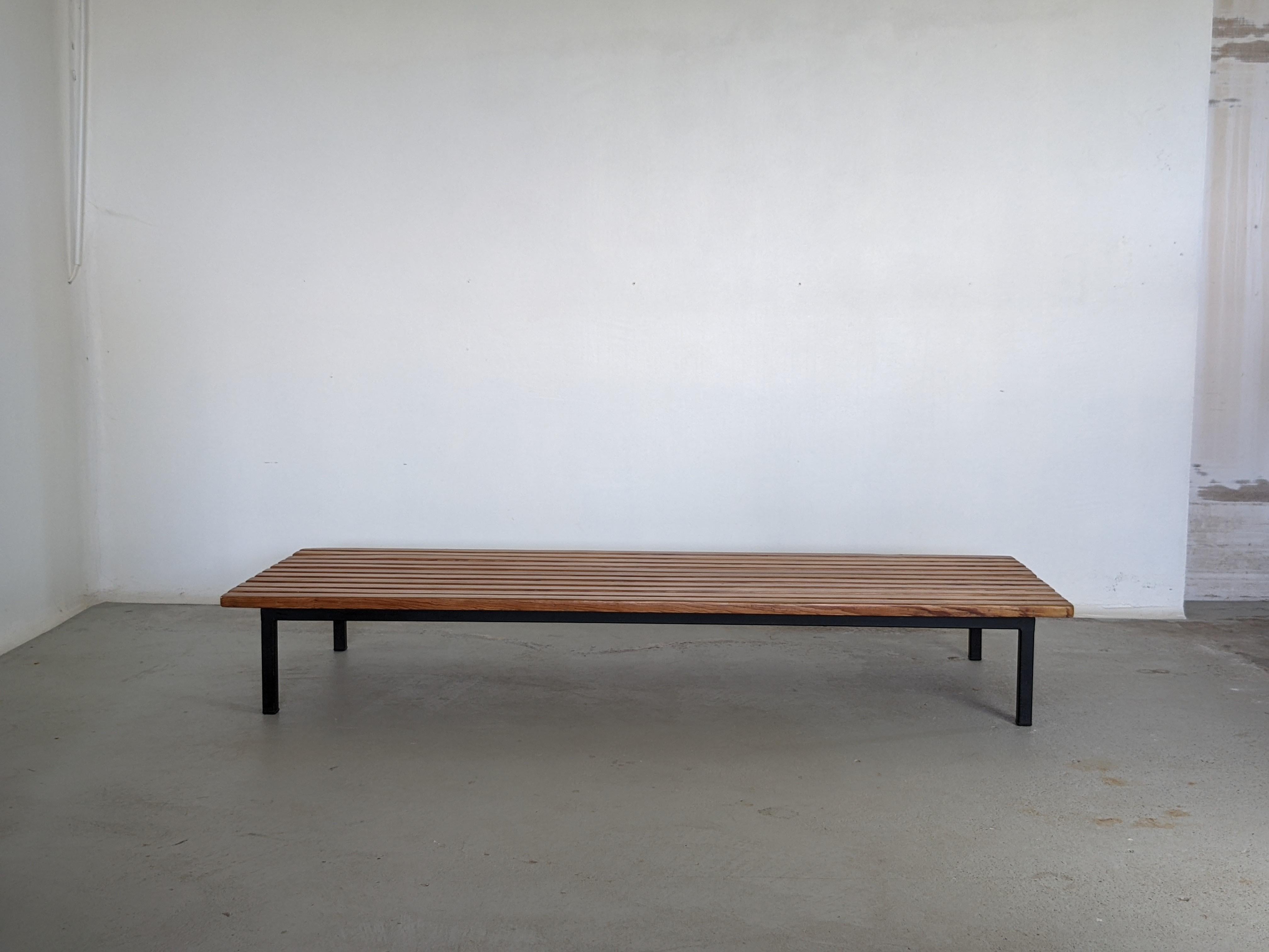 Mid-Century Modern Charlotte Perriand Cansado Bench or Coffee Table in Solid Ash, Mauritania, 1958