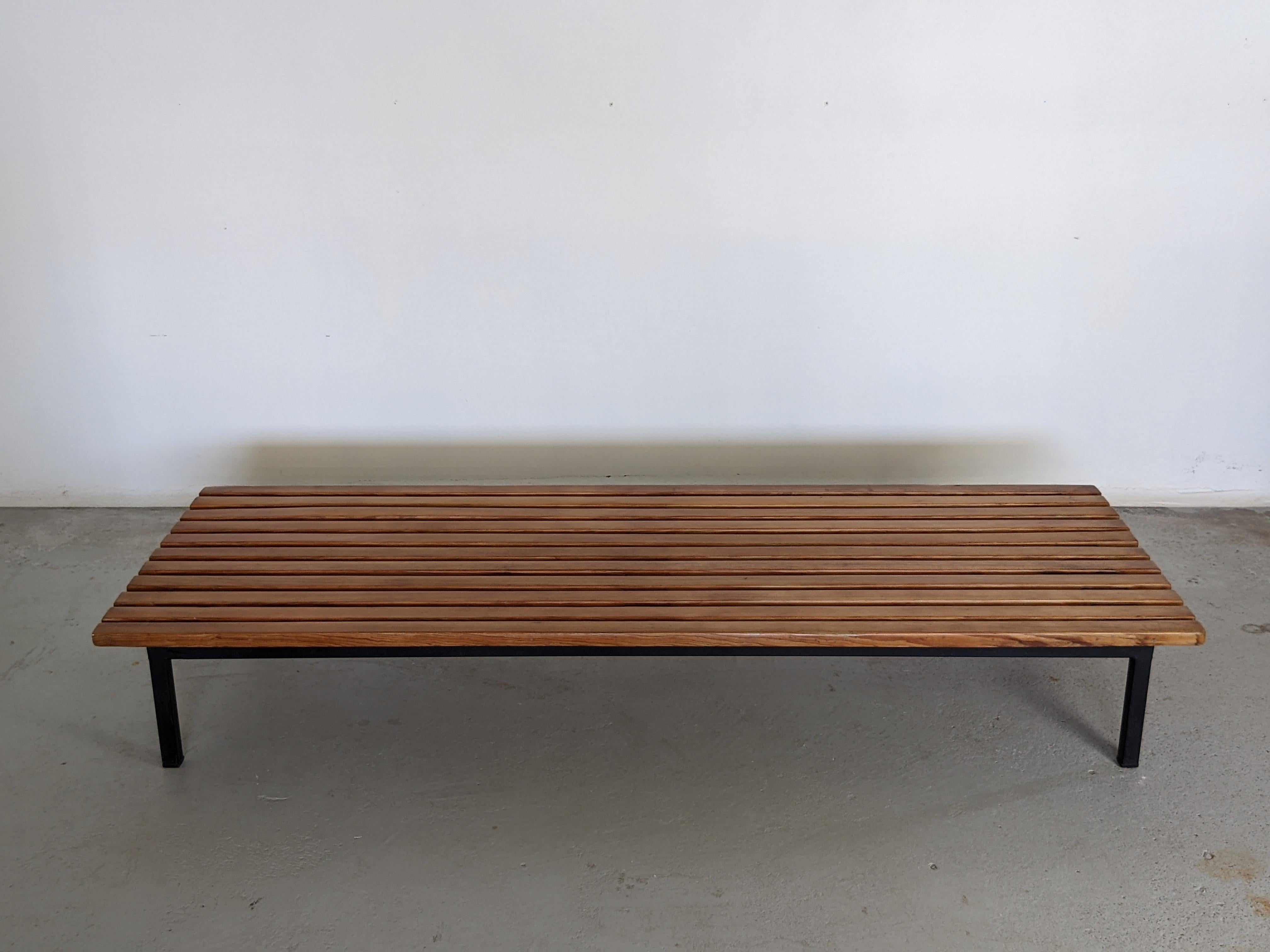 French Charlotte Perriand Cansado Bench or Coffee Table in Solid Ash, Mauritania, 1958