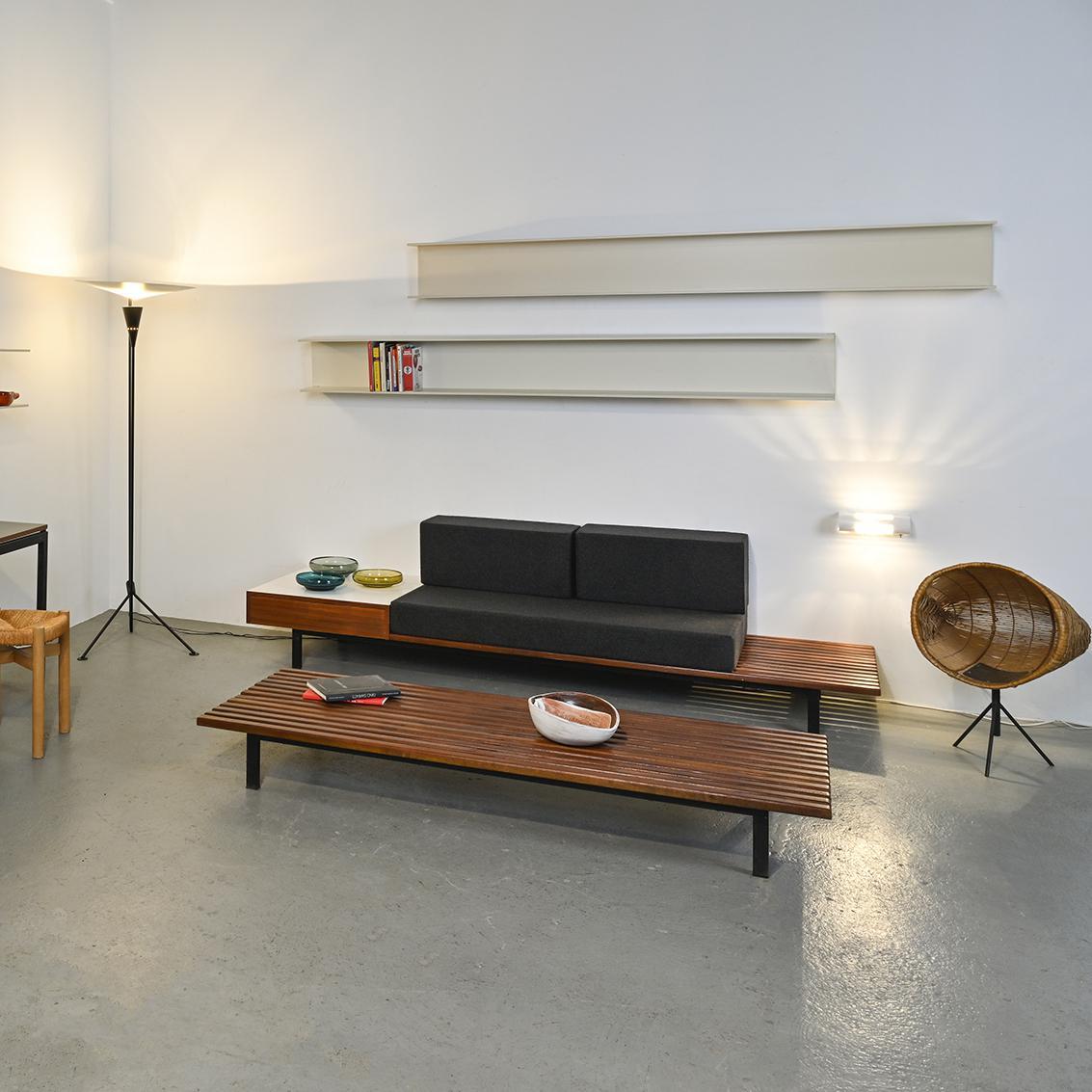 Mid-Century Modern Charlotte Perriand Cansado Bench, Steph Simon, ca. 1962