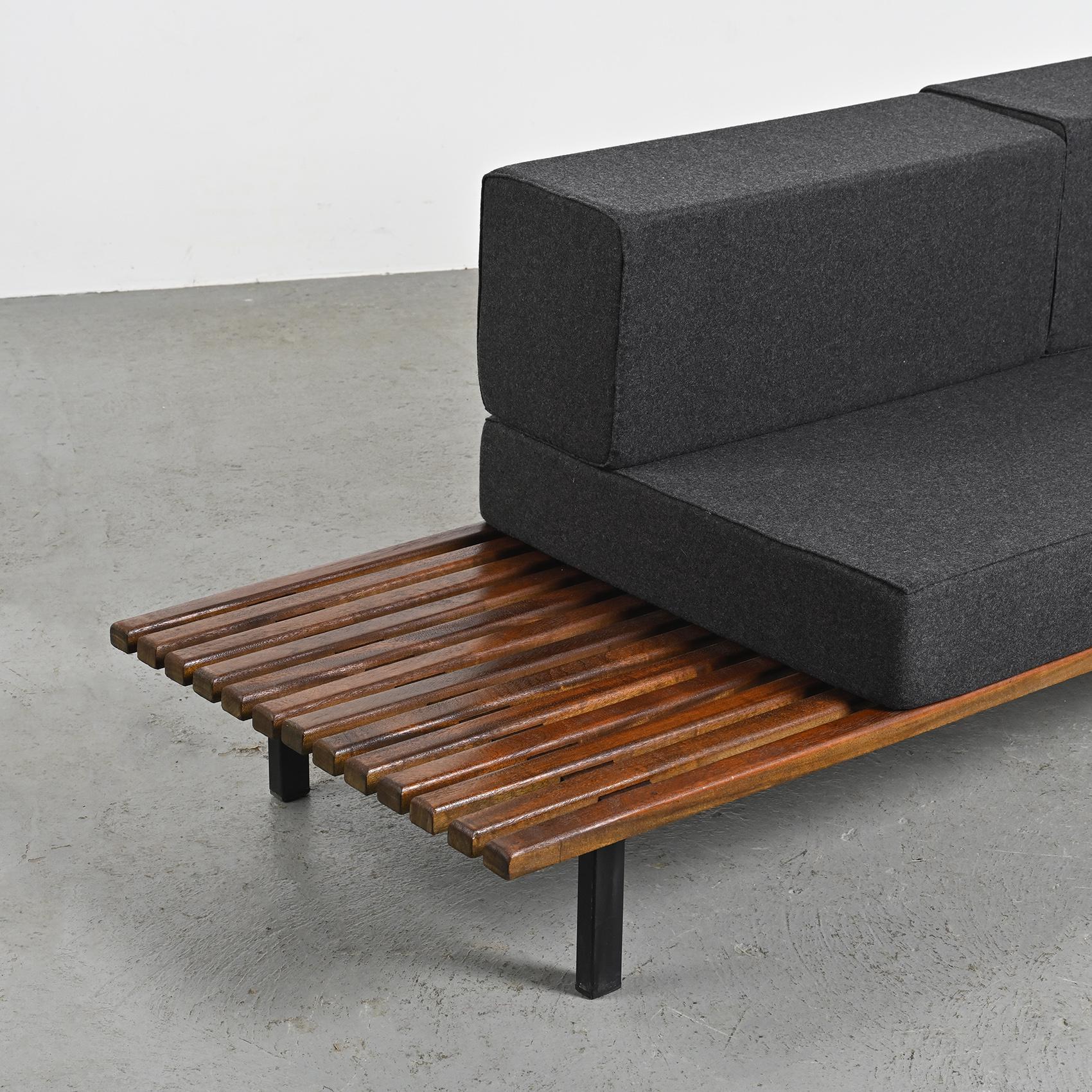 Charlotte Perriand Cansado Bench, Steph Simon, ca. 1962 In Good Condition In VILLEURBANNE, FR