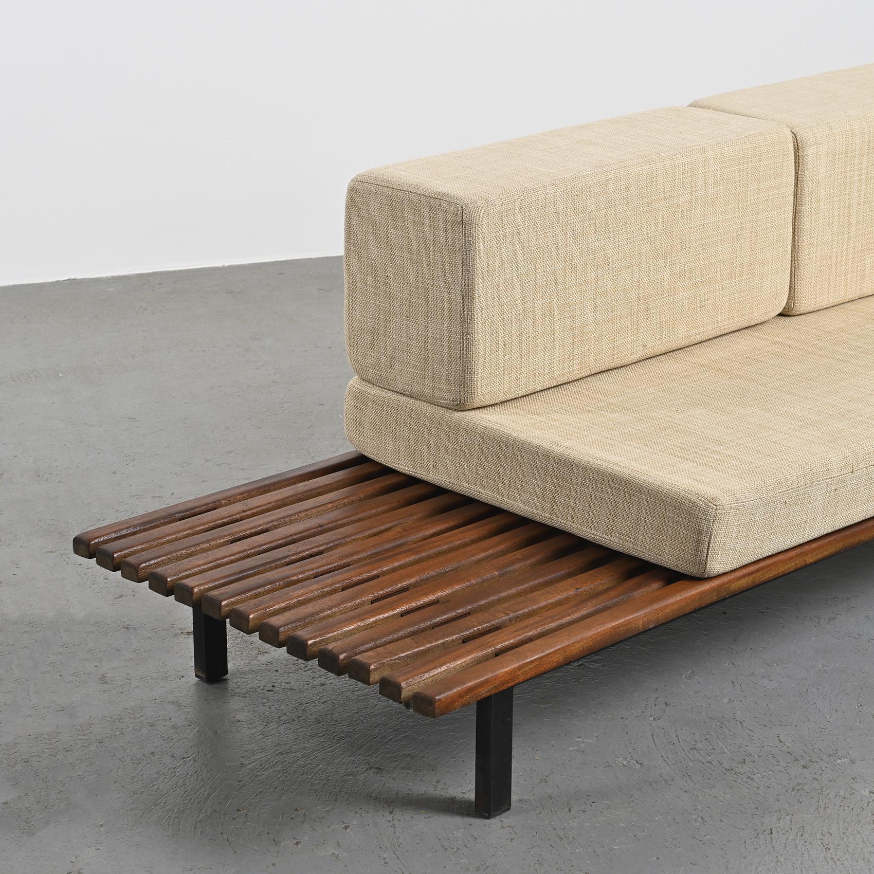 Banc Charlotte Perriand Cansado, Steph Simon, vers 1962 Bon état - En vente à VILLEURBANNE, FR