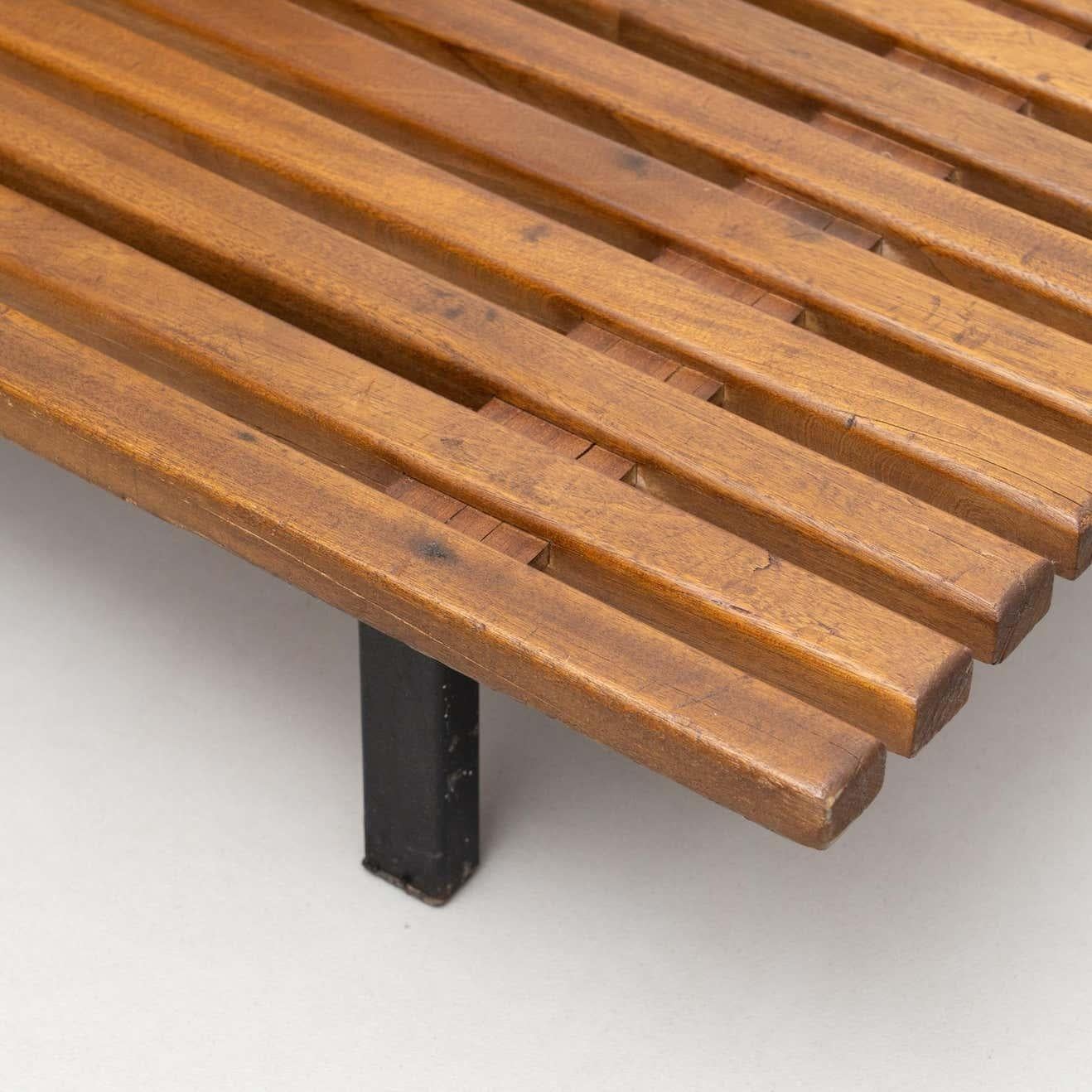 Charlotte Perriand Cansado Bench with a Drawer, circa 1958 4
