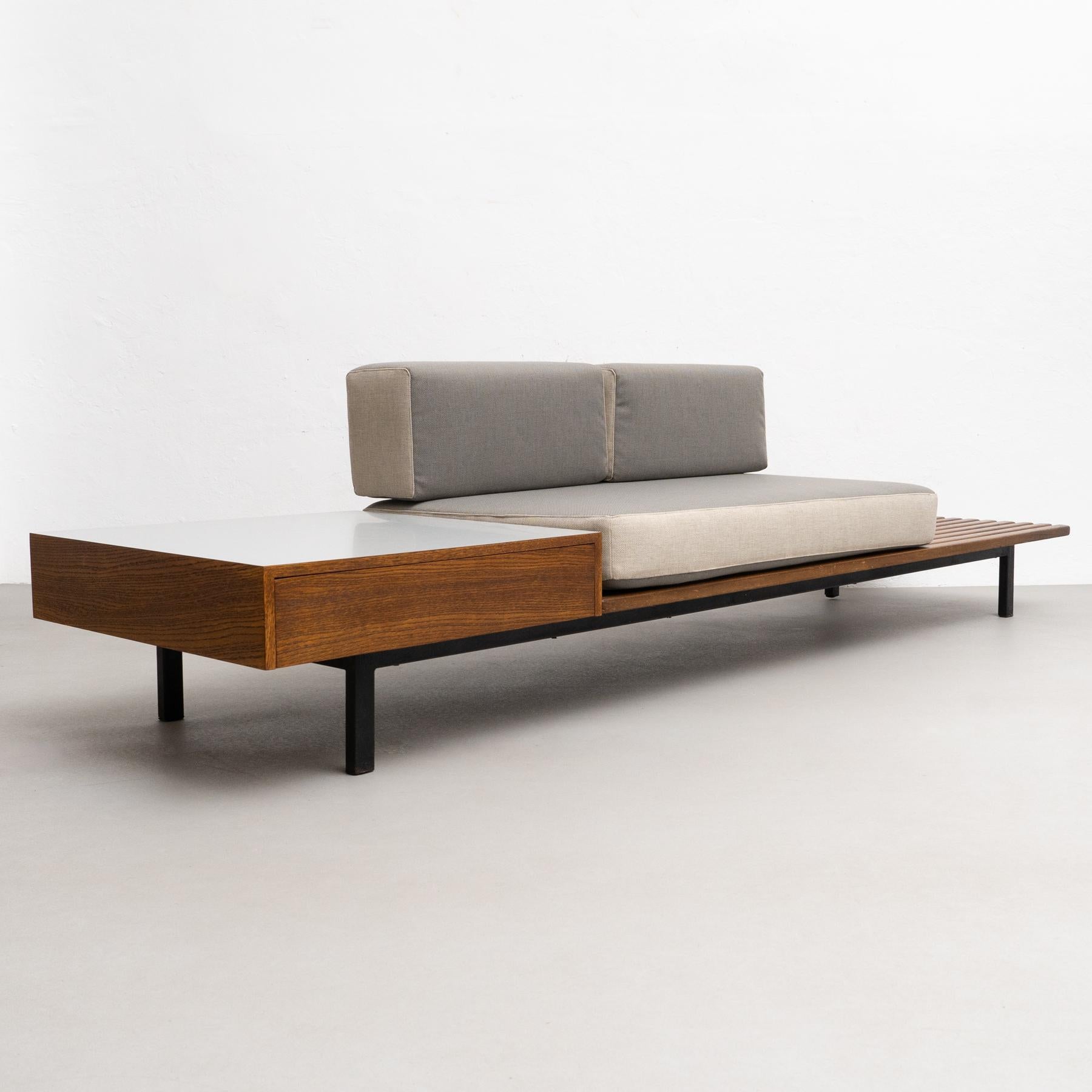 Charlotte Perriand Cansado Bench with a Drawer, circa 1958 9