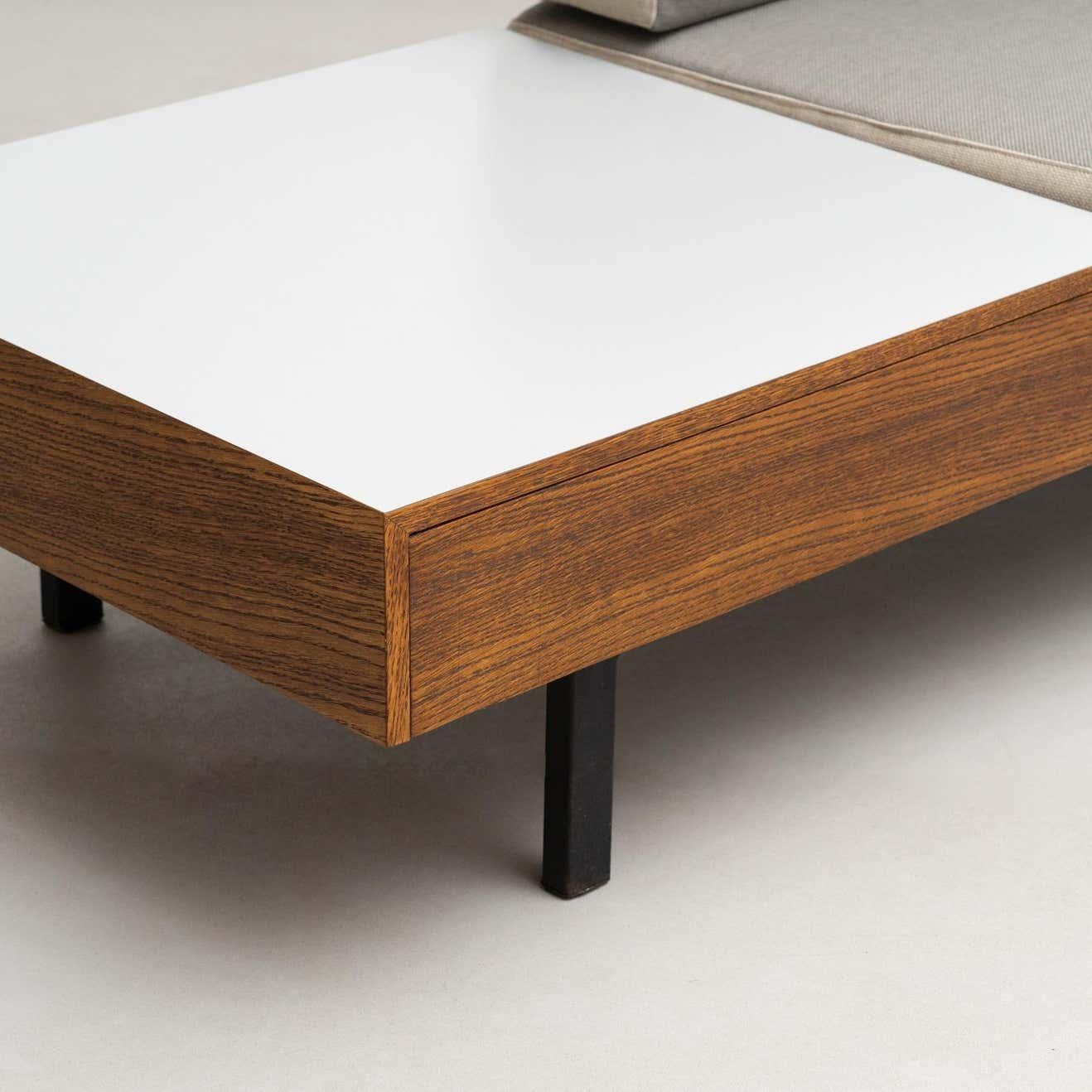 Mid-Century Modern Charlotte Perriand Cansado Bench with a Drawer, circa 1958 For Sale