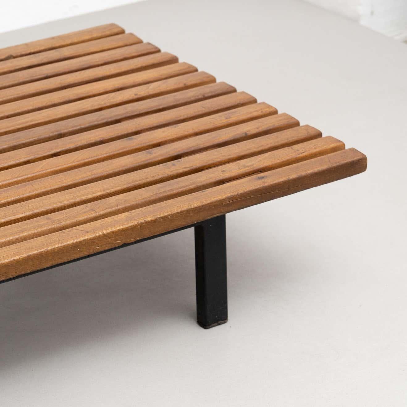 Charlotte Perriand Cansado Bench with a Drawer, circa 1958 For Sale 1