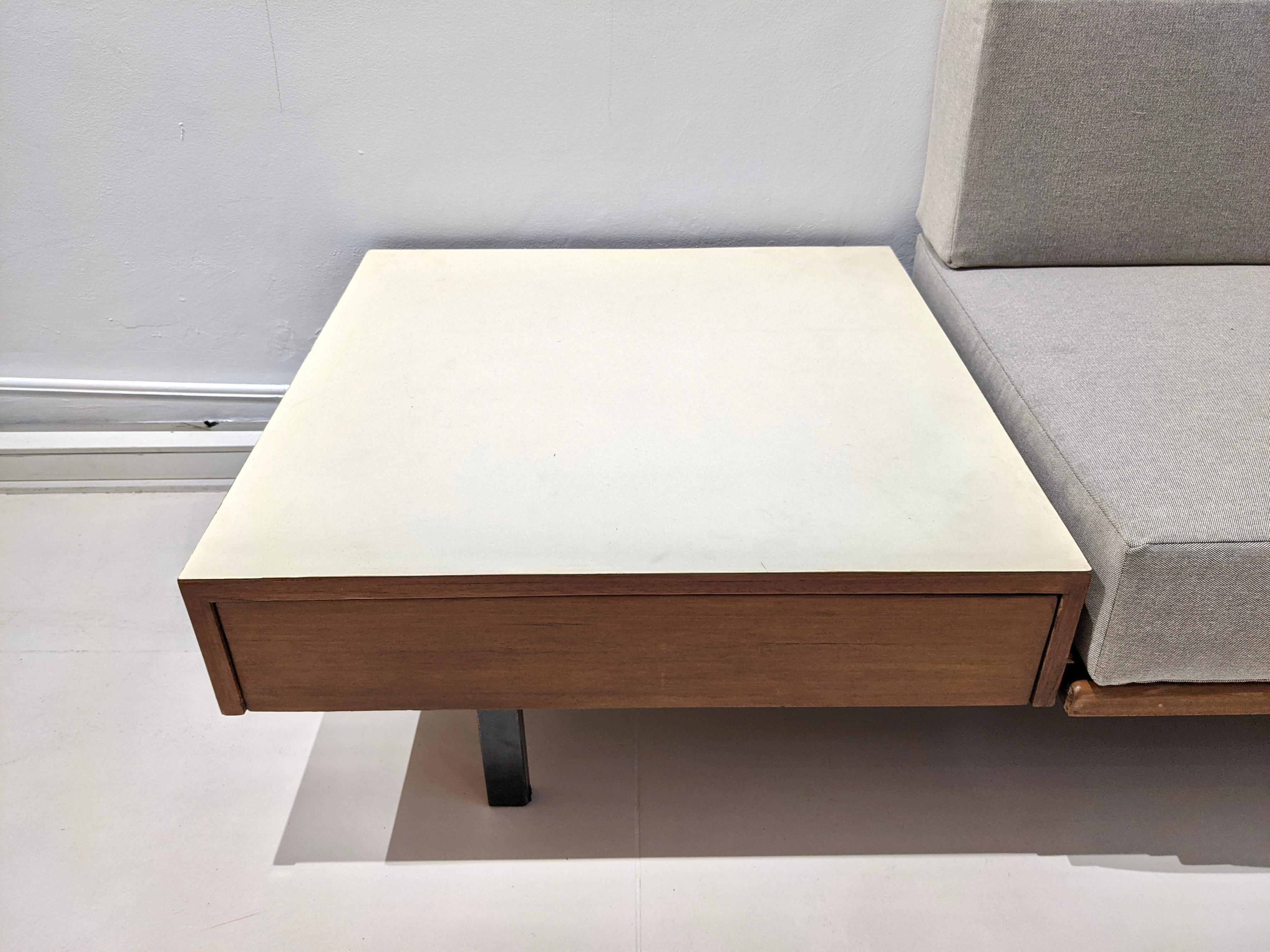 Mauritanian Charlotte Perriand, Cansado Bench with Drawer, 1954