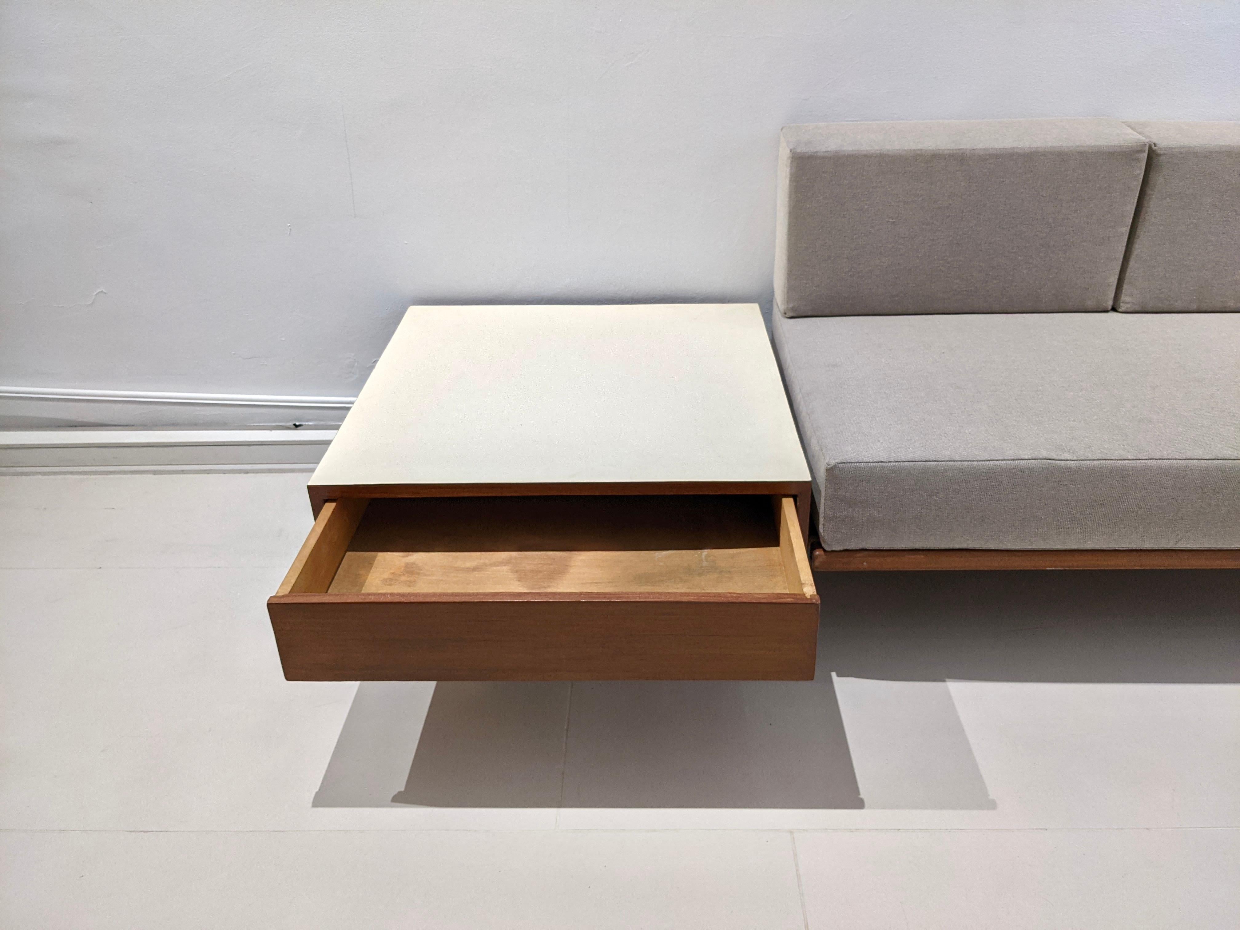 Charlotte Perriand, Cansado Bench with Drawer, 1954 In Good Condition In lyon, FR