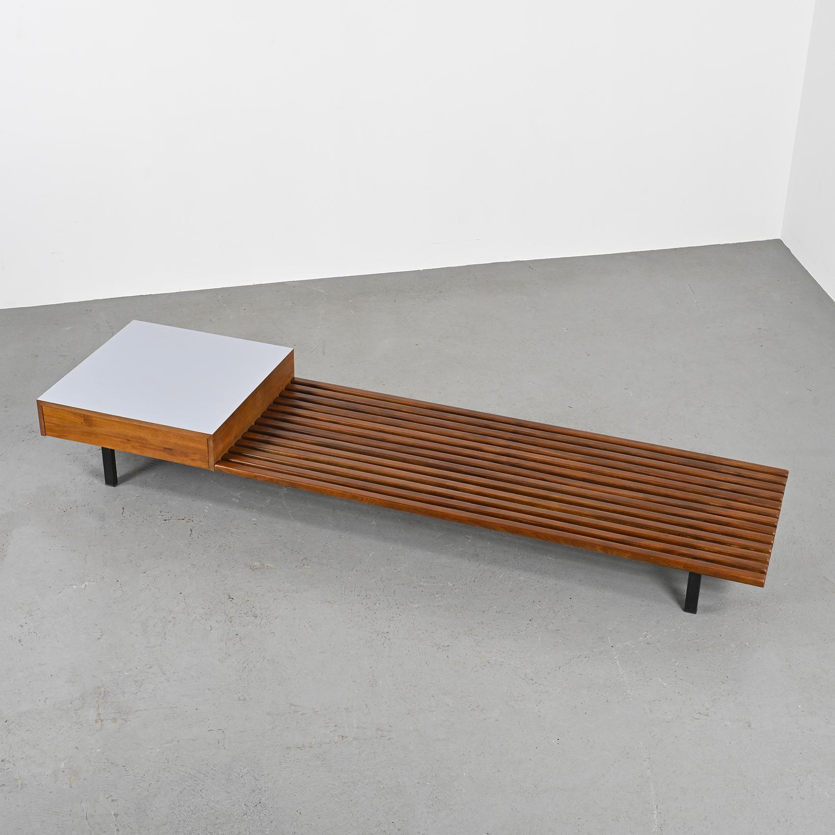 Charlotte Perriand Cansado Bench with Drawer Steph Simon 4