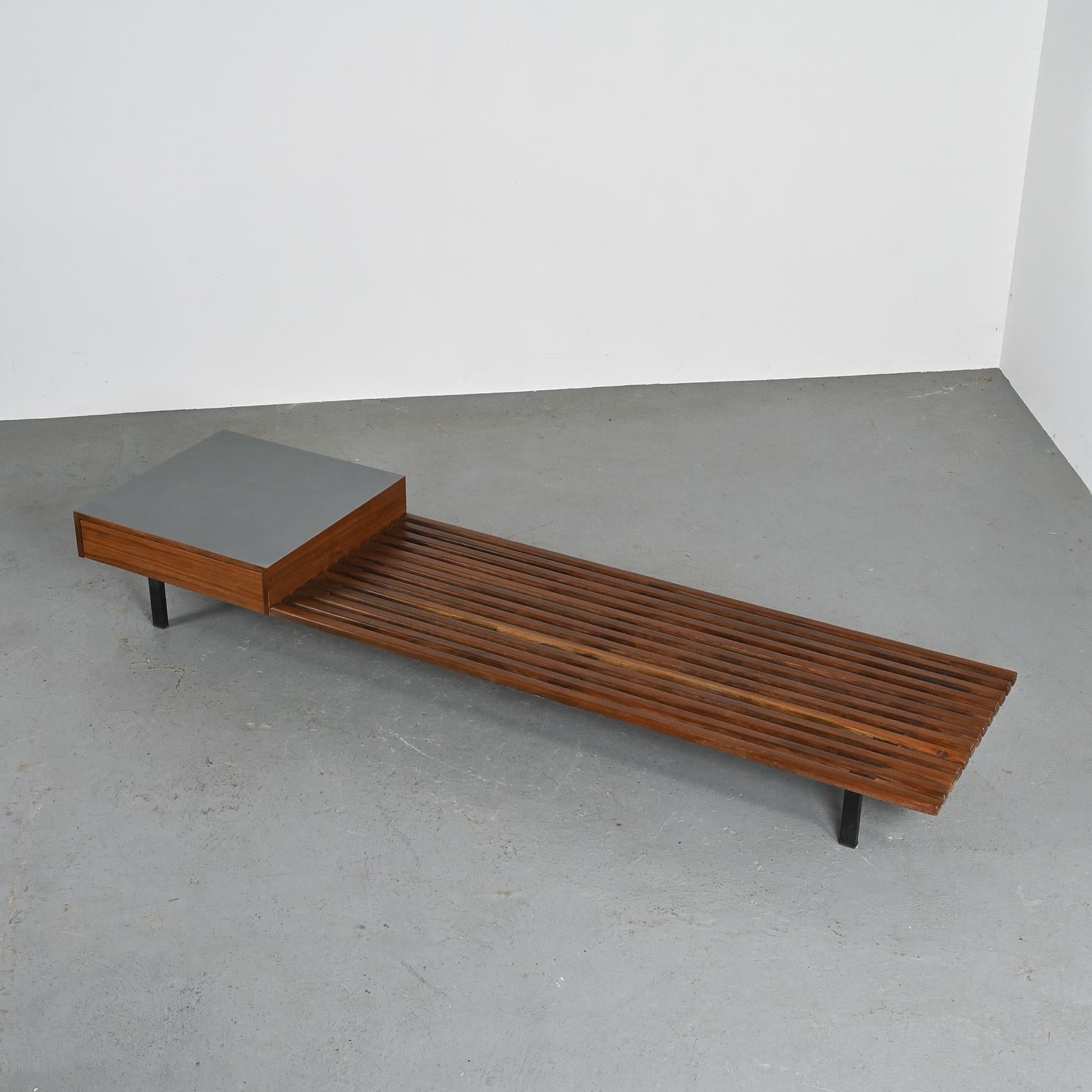 Charlotte Perriand Cansado Bench with Drawer Steph Simon 7