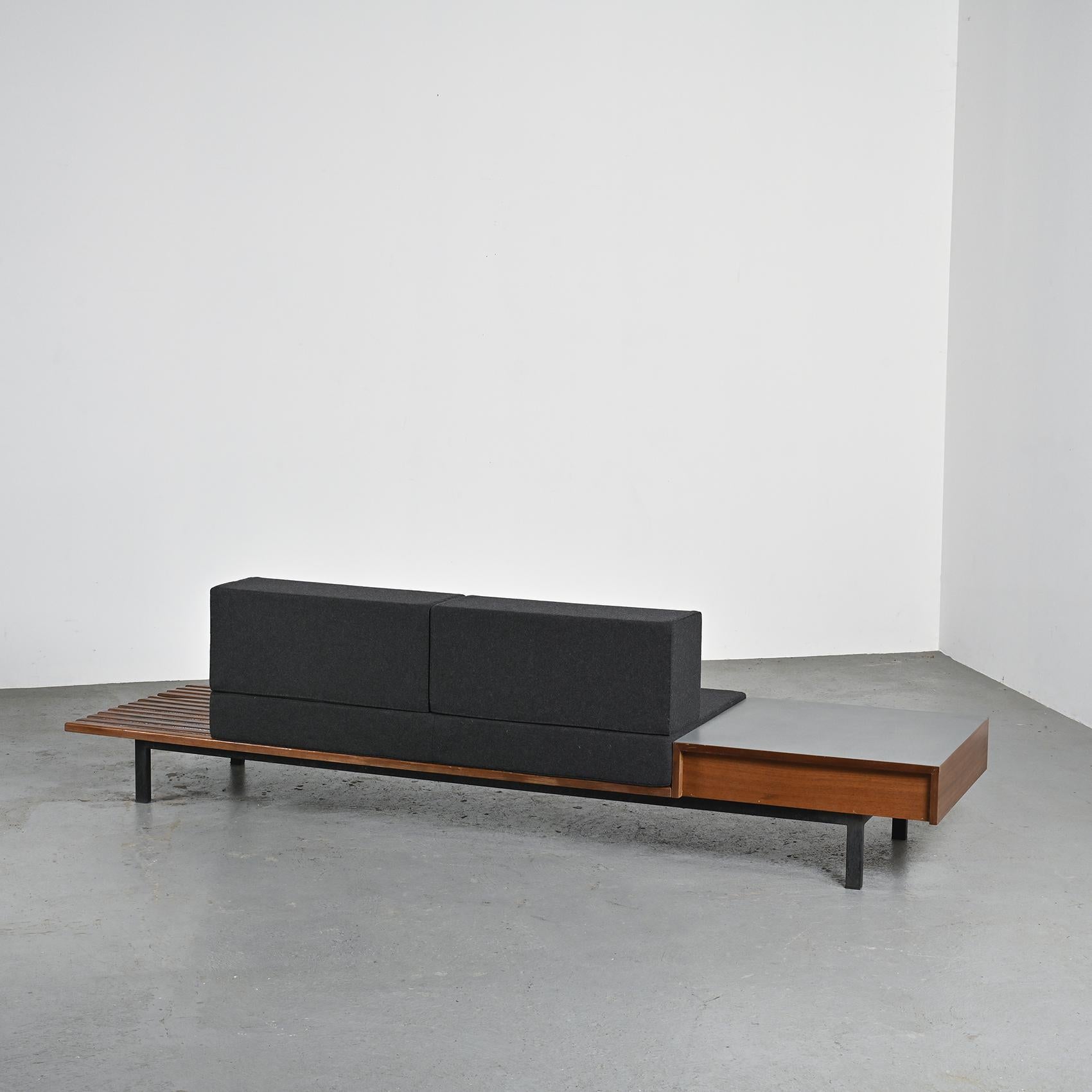 In the late 1950s, Charlotte Perriand was commissioned to undertake the design and furnishing of Cansado, a town in Mauritania. This mining settlement was purpose-built to house the personnel of the Mauritanian Iron Ore Mines Company, known as
